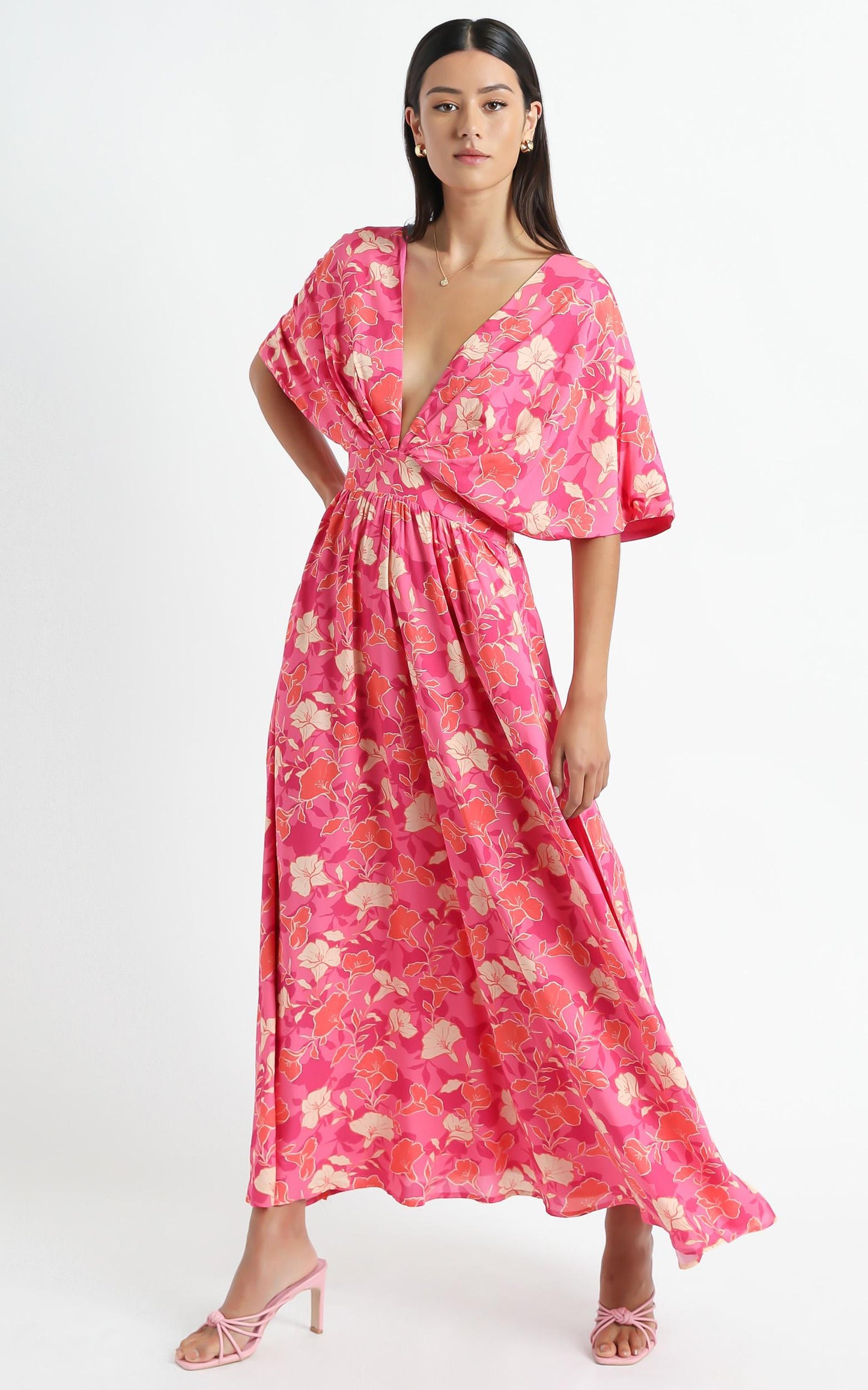 Ella Dress in Berry Floral