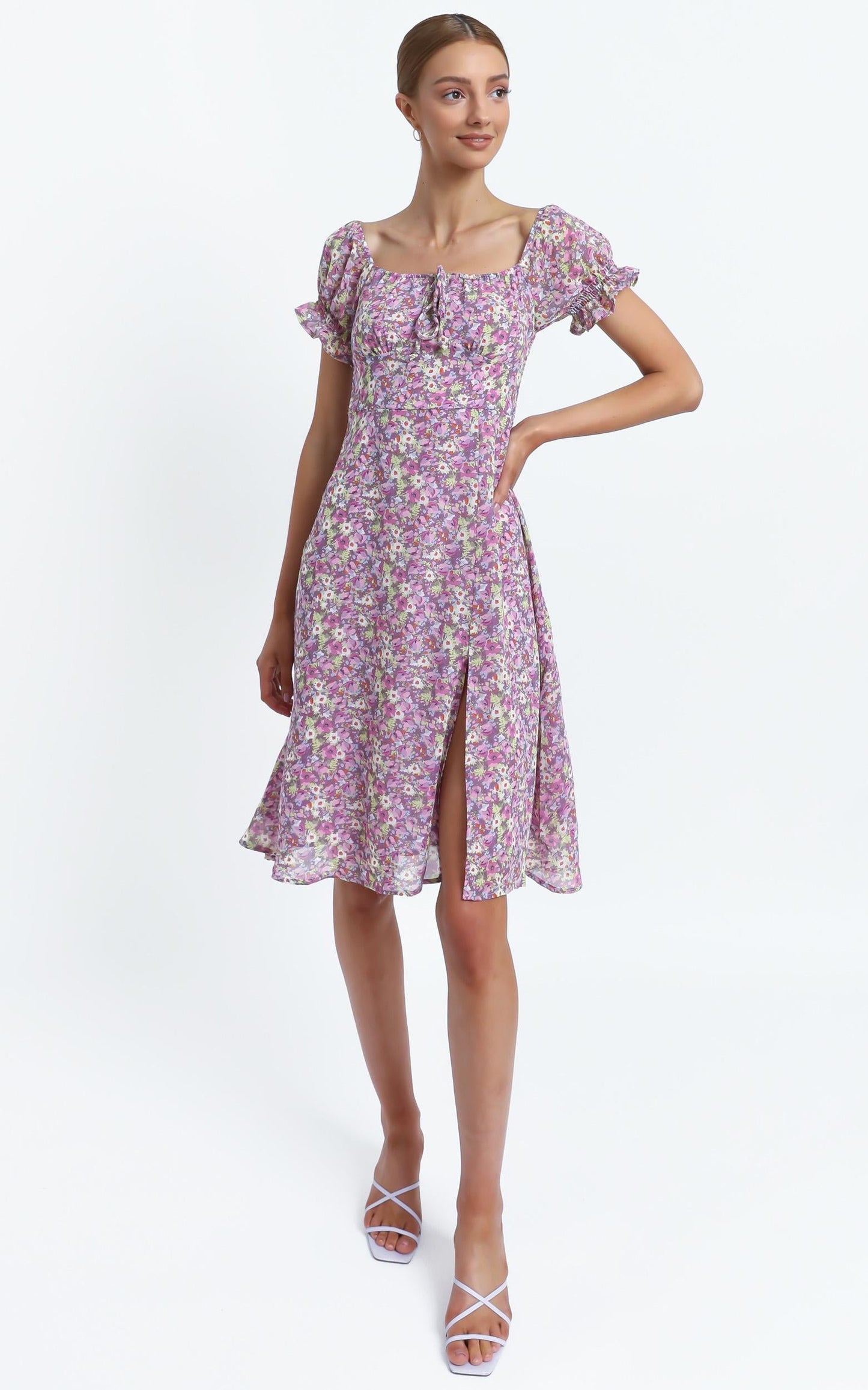 Starley Dress in Pink Floral