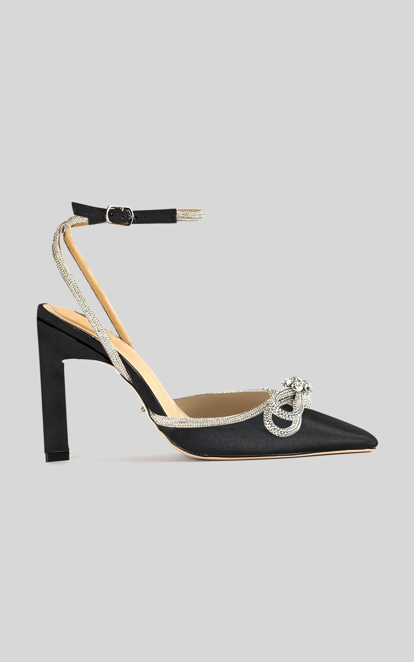 TONY BIANCO - ELSIE HEELS in Black Satin