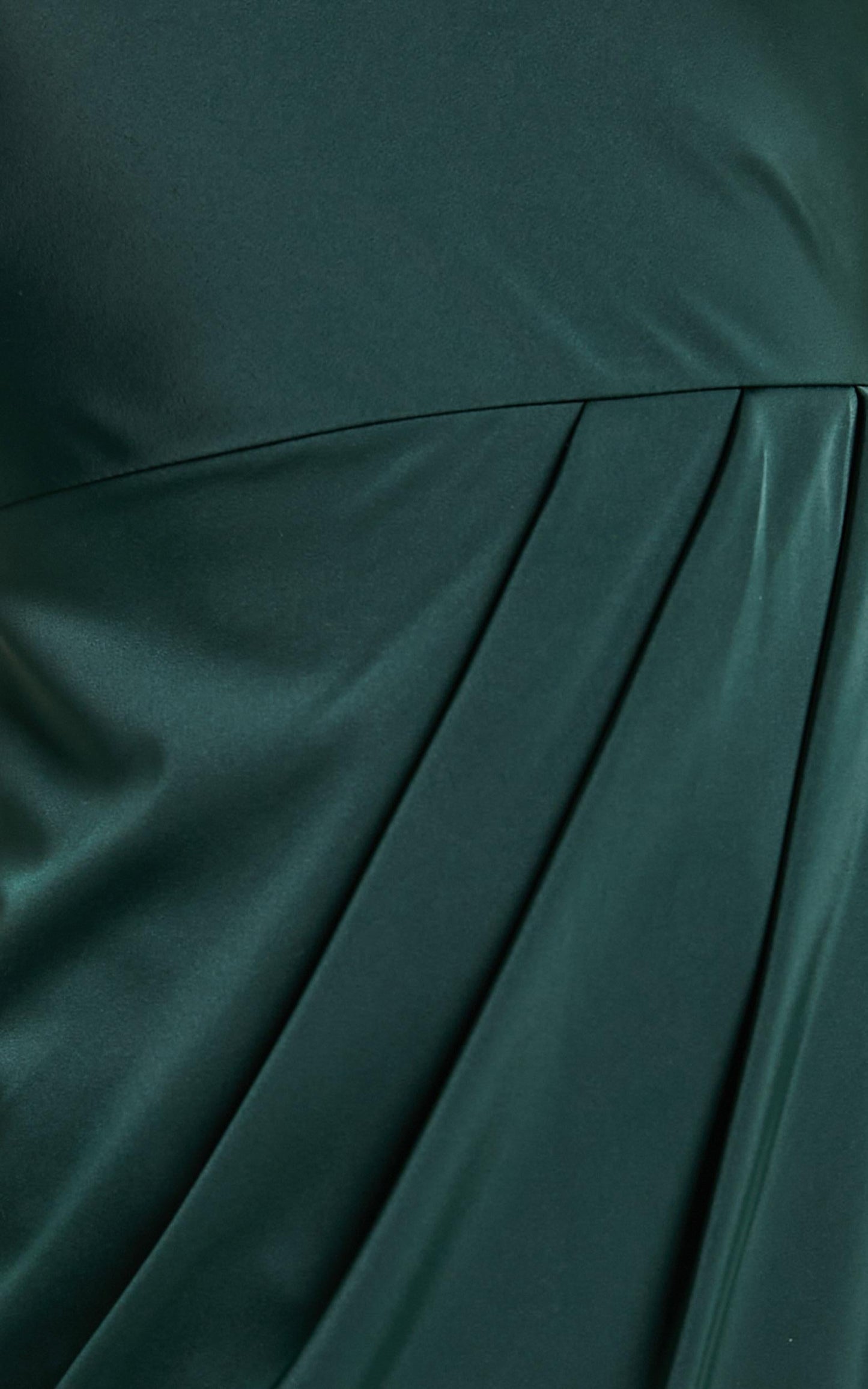 Felt So Happy Midi Dress - One Shoulder Drape Dress in Emerald