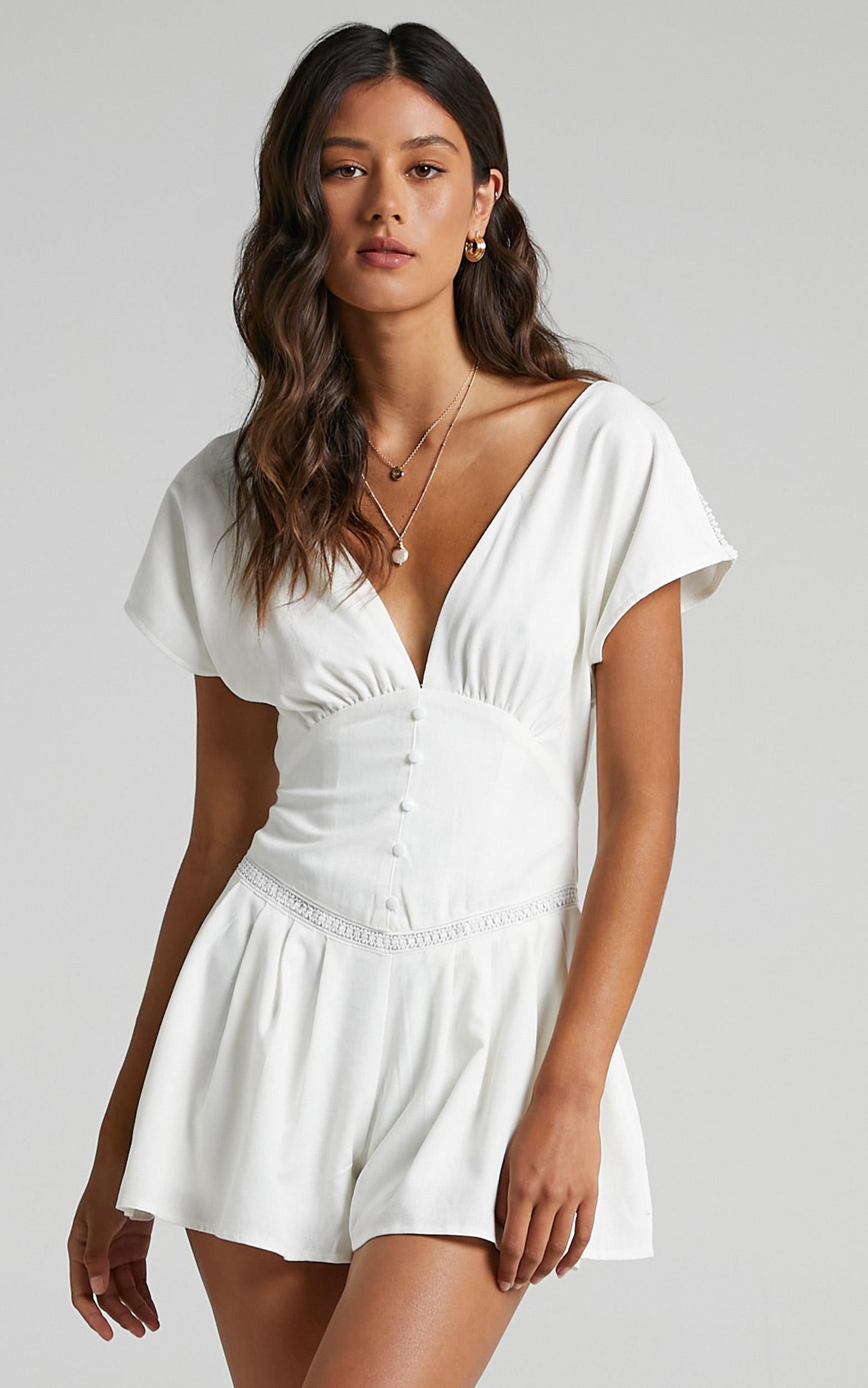 Emilija Playsuit in White