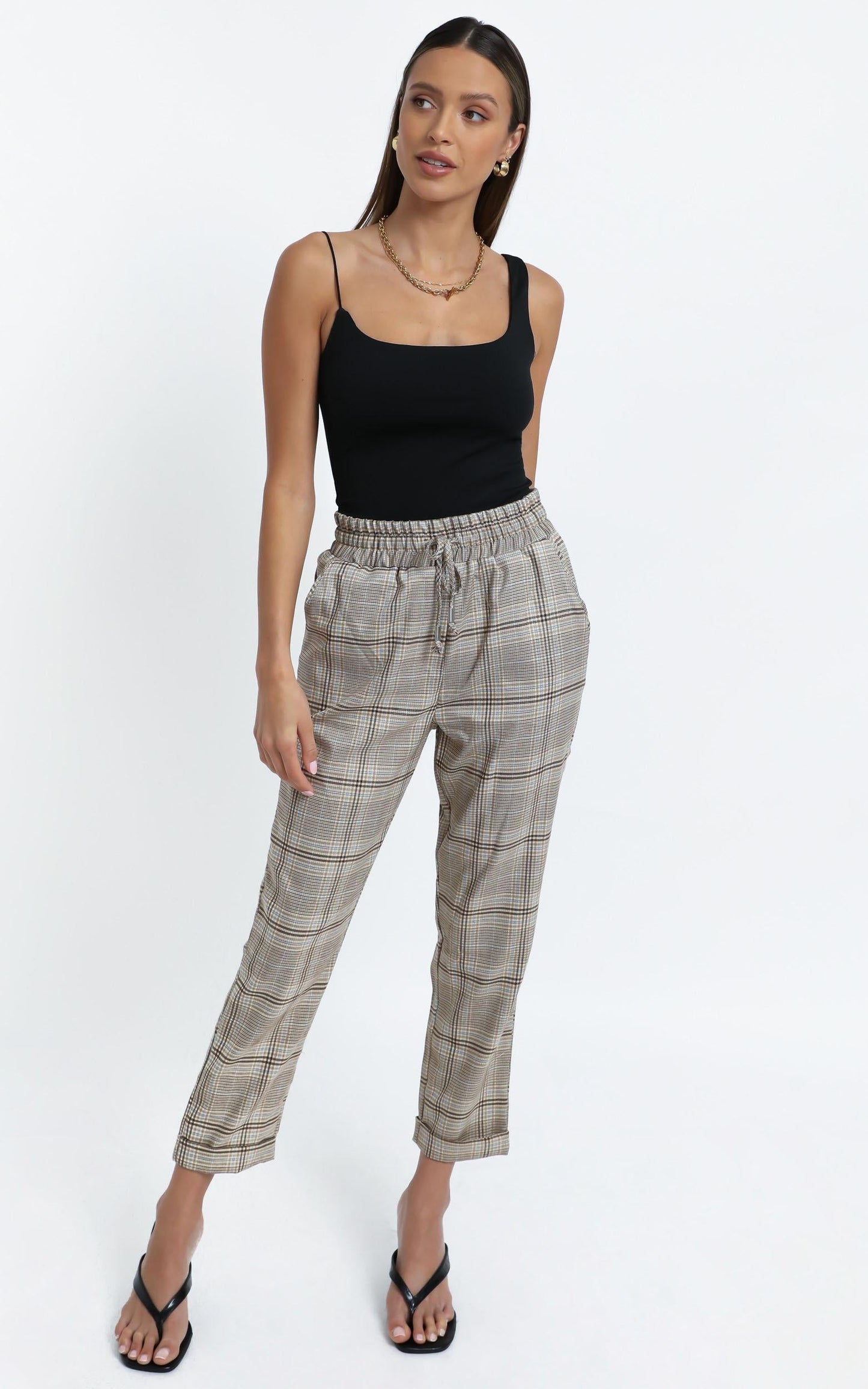 Emil Pants in Beige Check