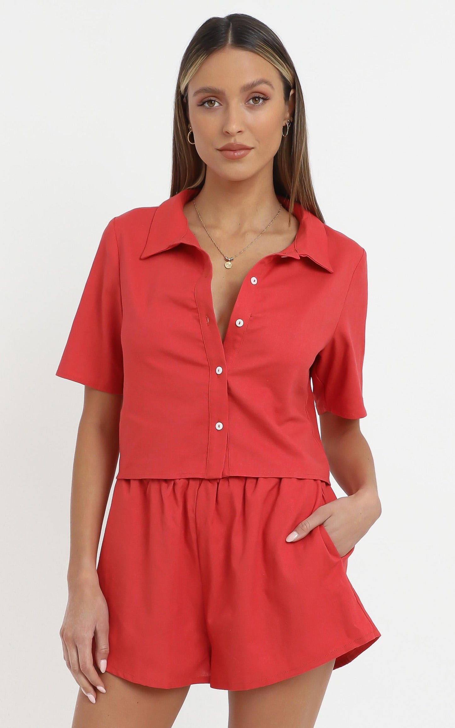 Emmerson Two Piece Set in Rust