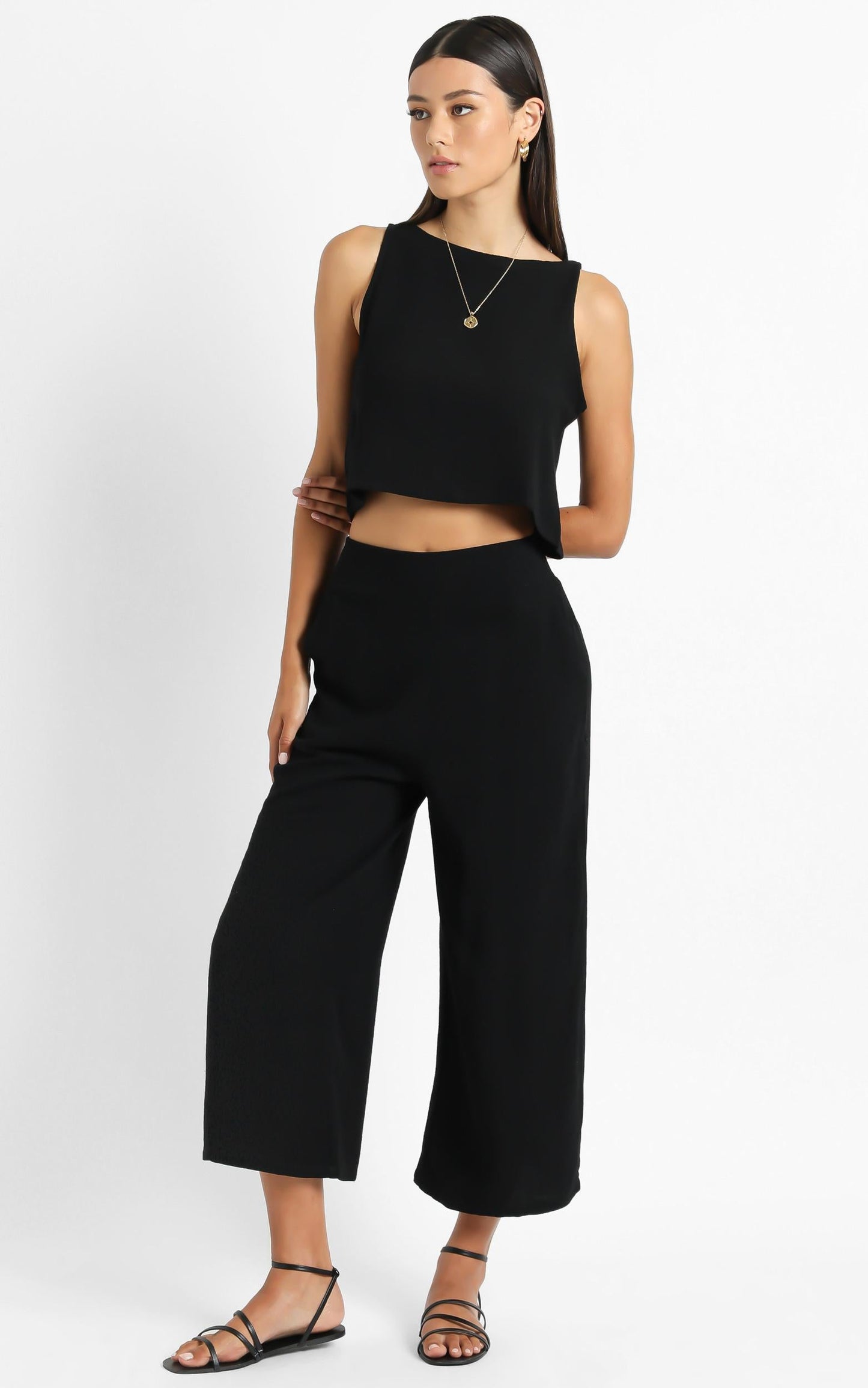 Eyes On Love Pants in Black