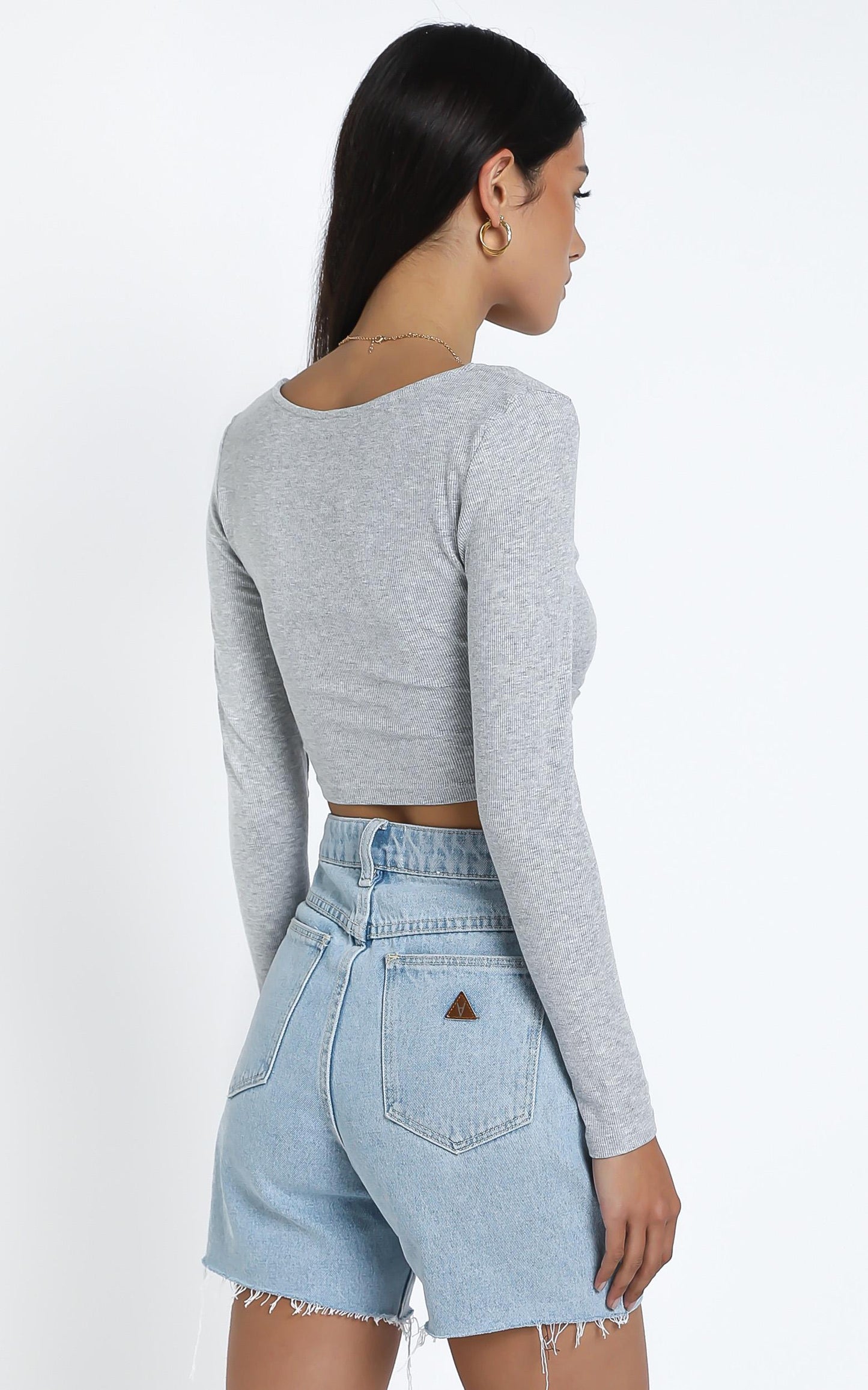 Estela Top in Grey Marle