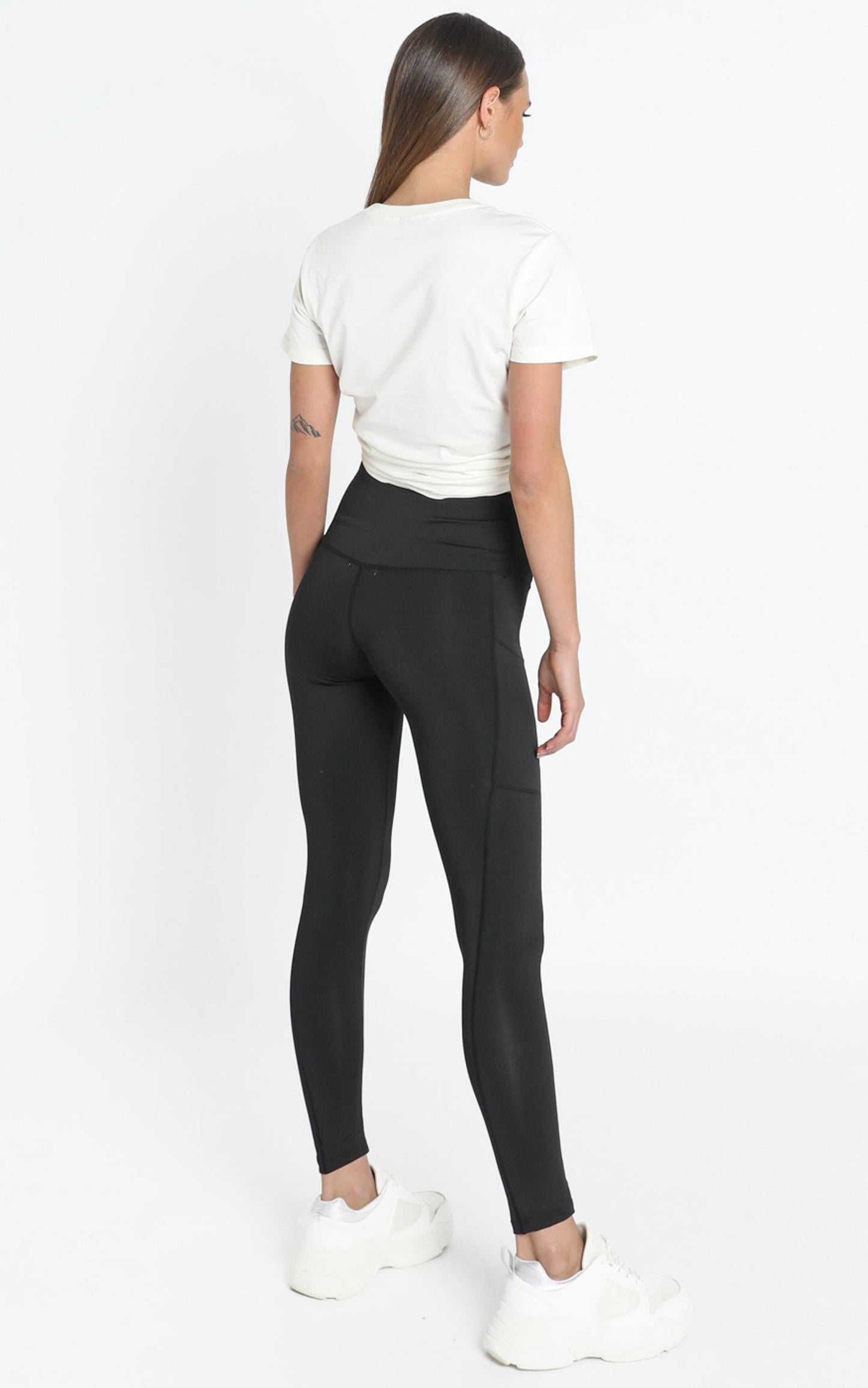 Evelyn High Waisted Activewear Tights in Black
