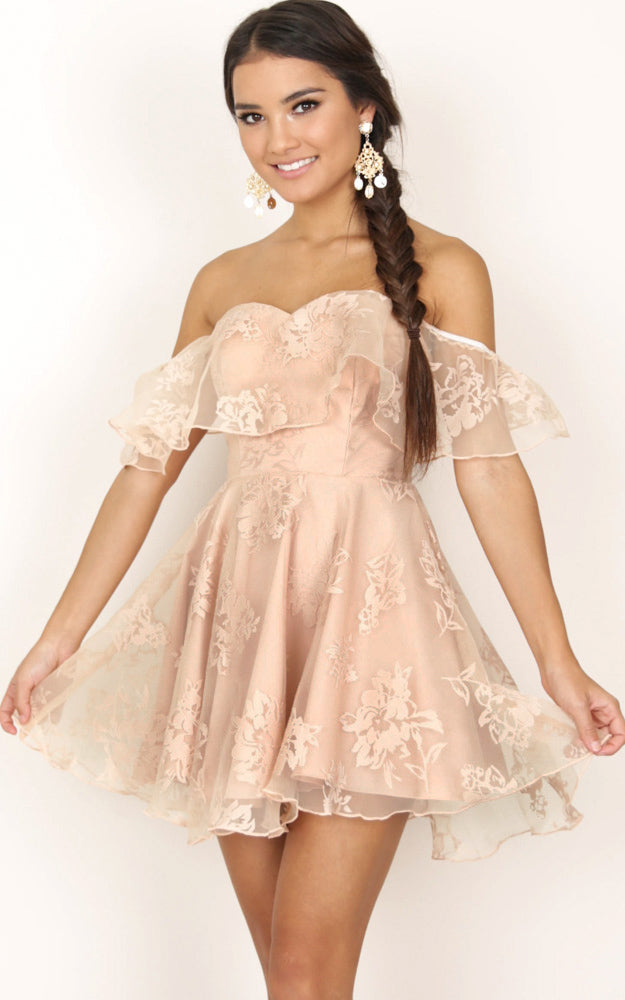 Evening Star Dress In Nude