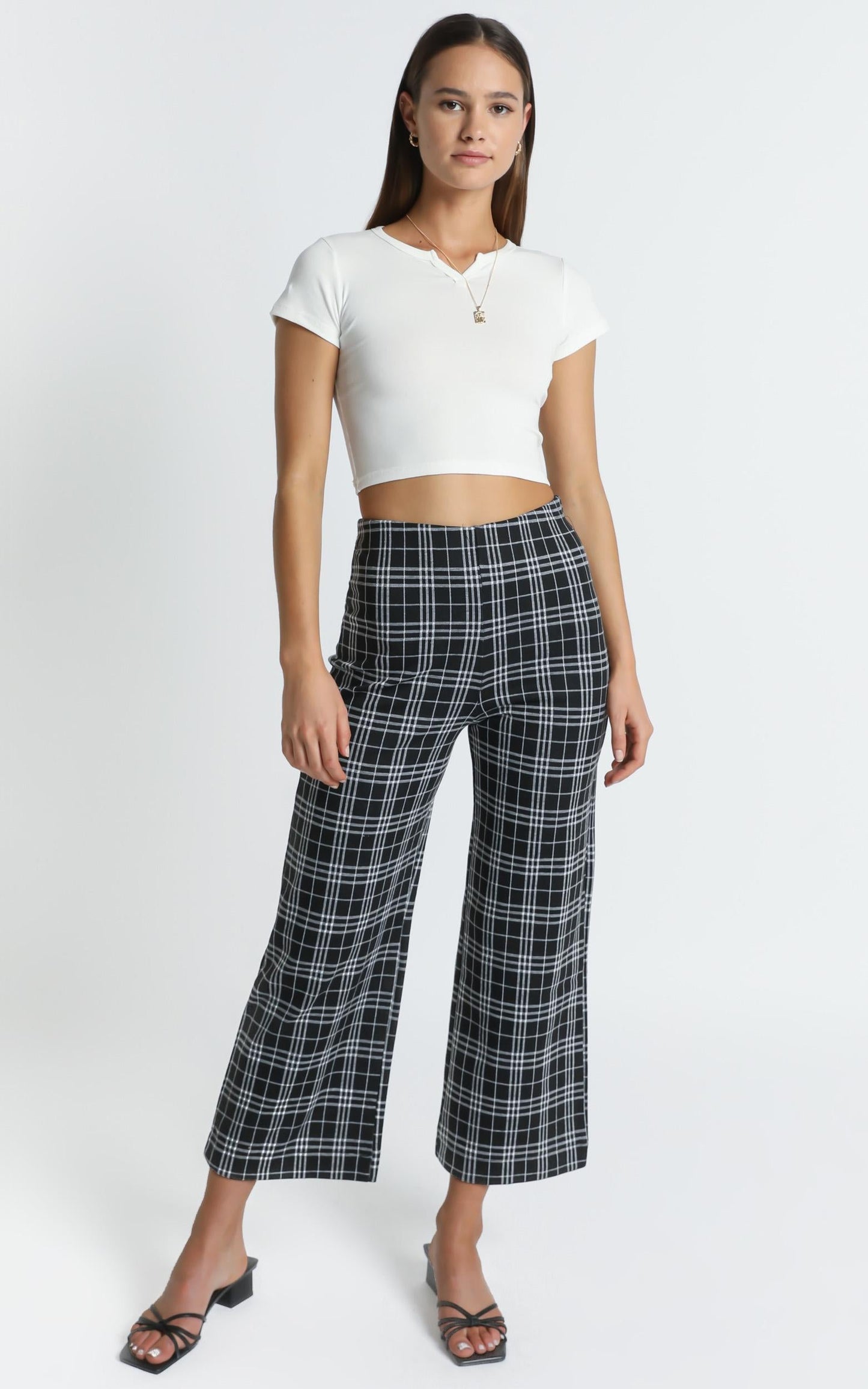 Evonna Pants in Black Check