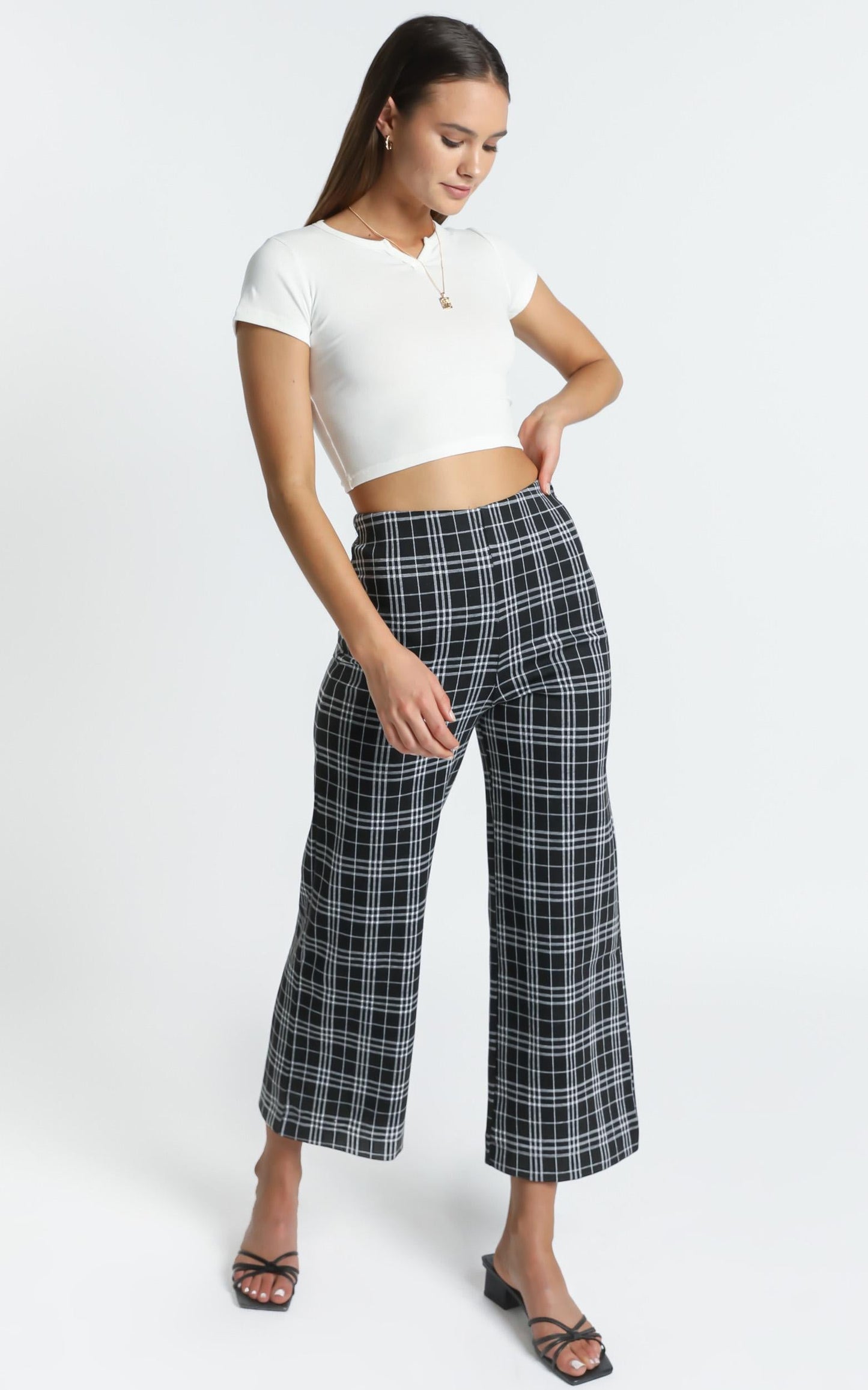 Evonna Pants in Black Check