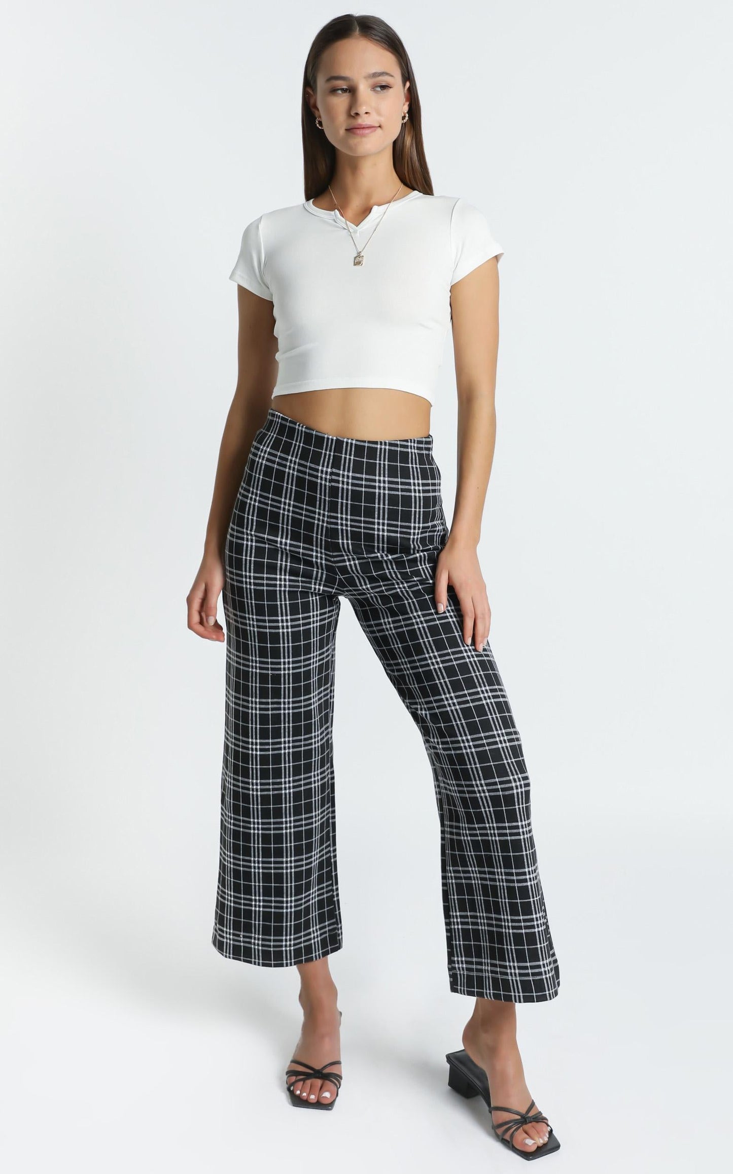 Evonna Pants in Black Check