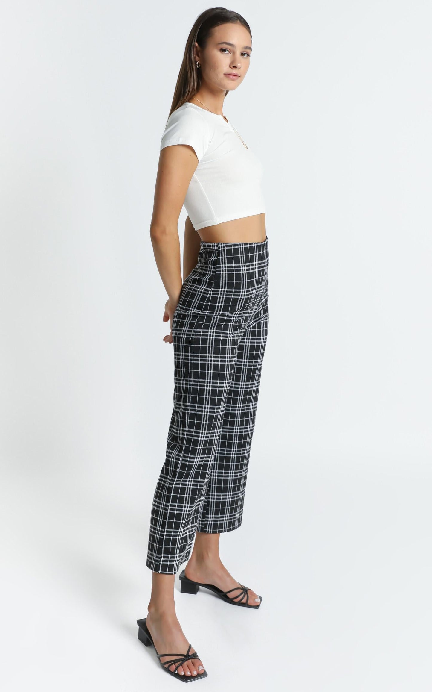 Evonna Pants in Black Check