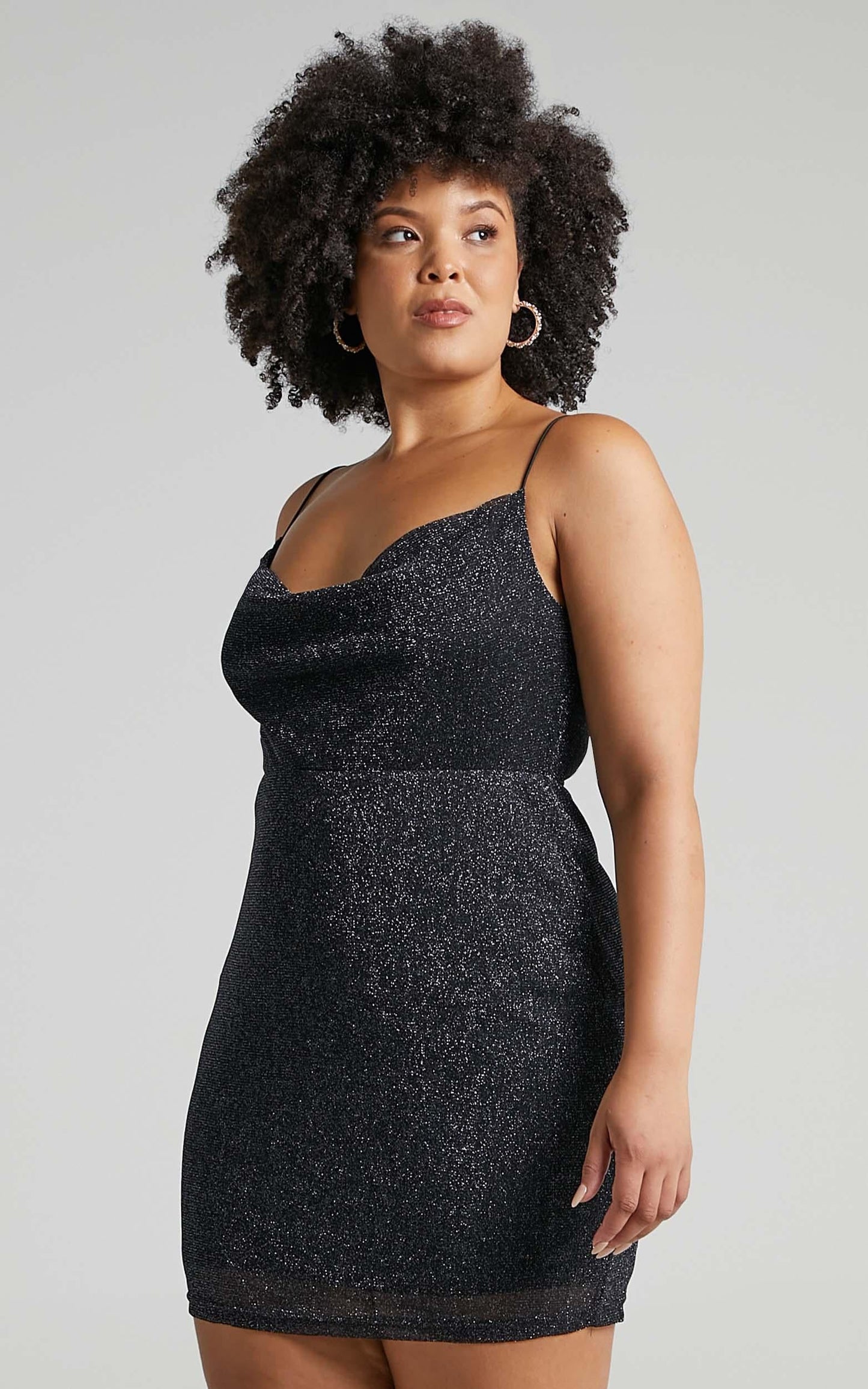 Explain It To Me Dress in Black Lurex