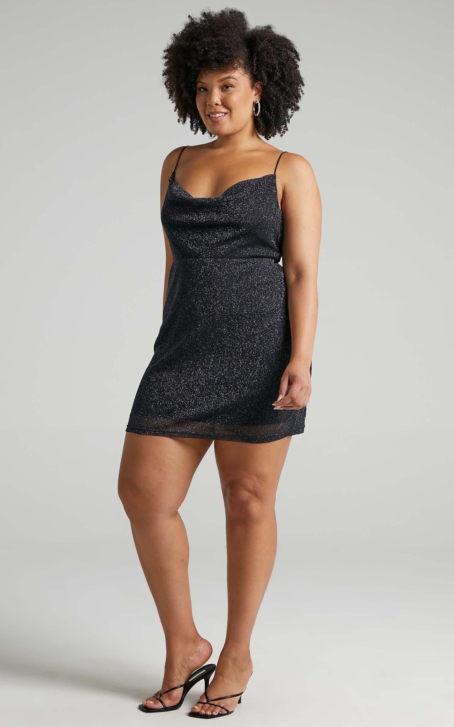 Explain It To Me Dress in Black Lurex
