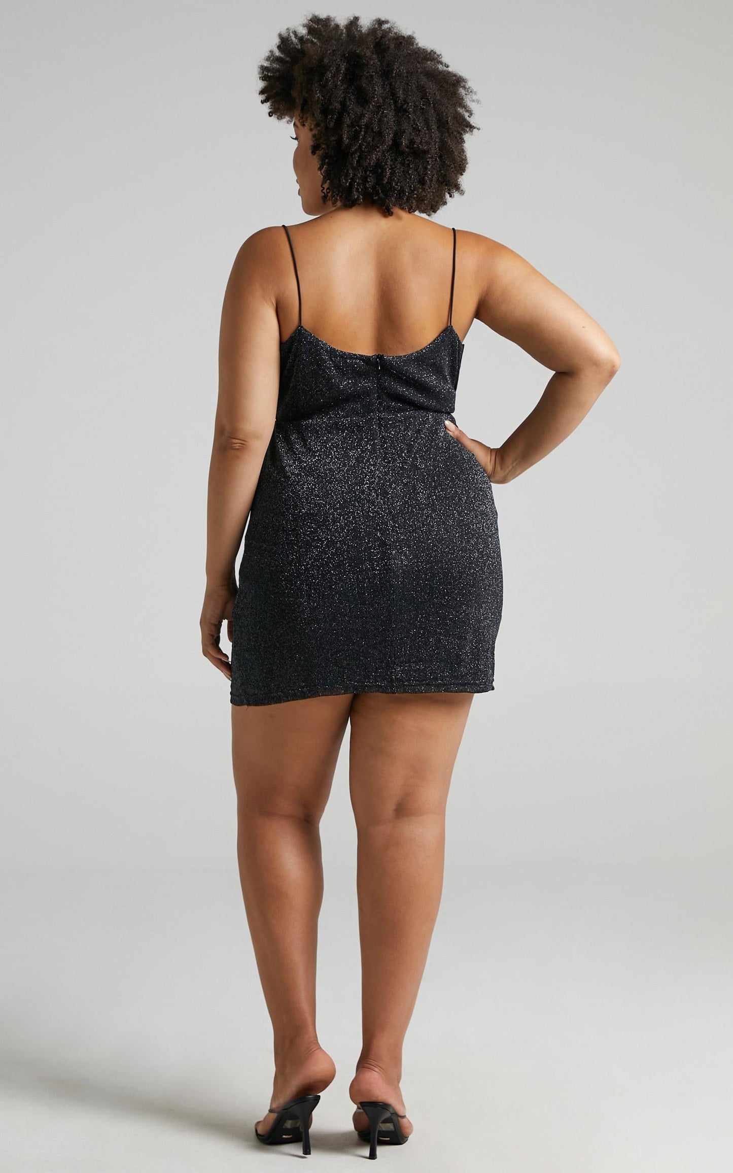 Explain It To Me Dress in Black Lurex