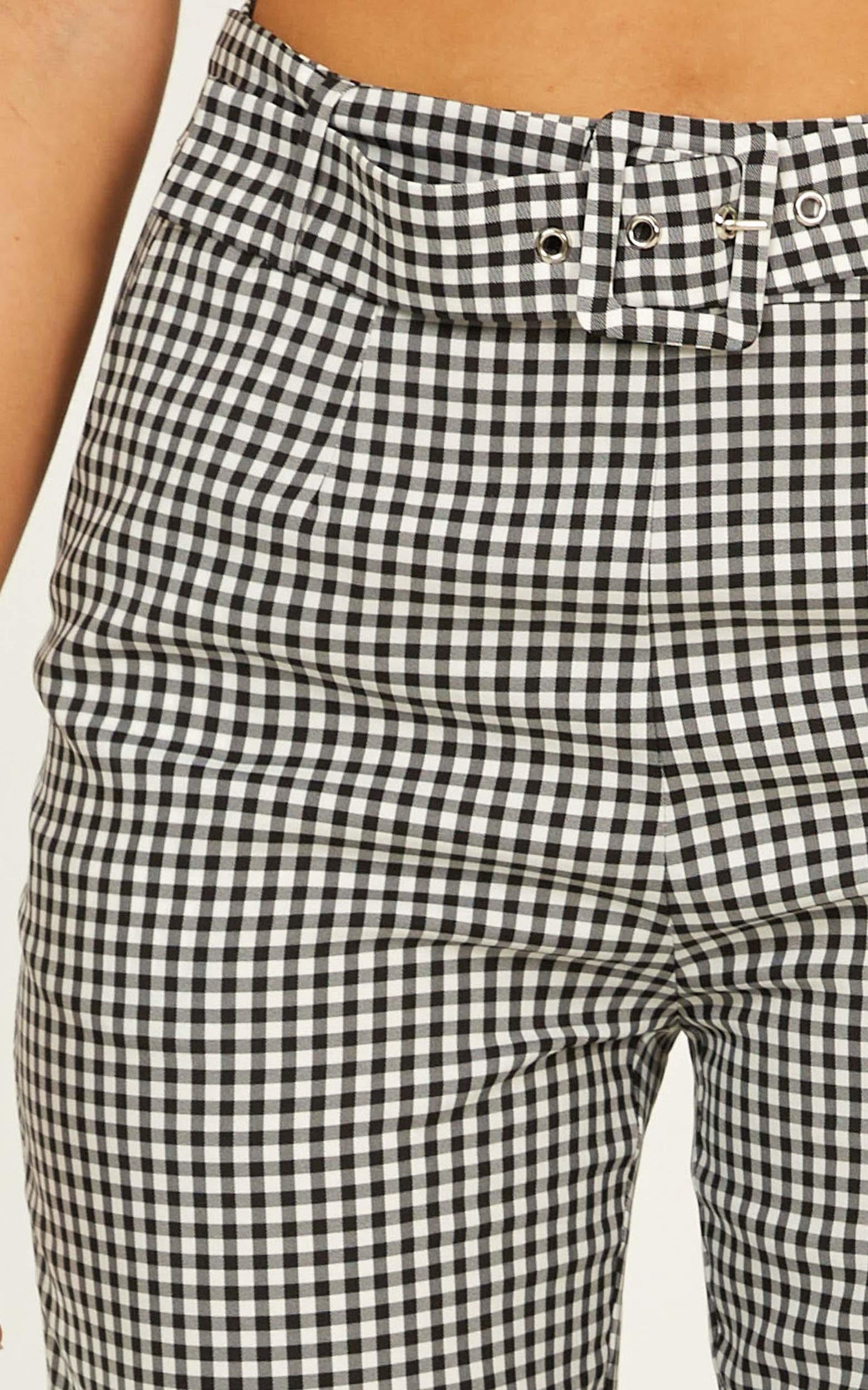 Eyes On The Road Pants In Black Gingham