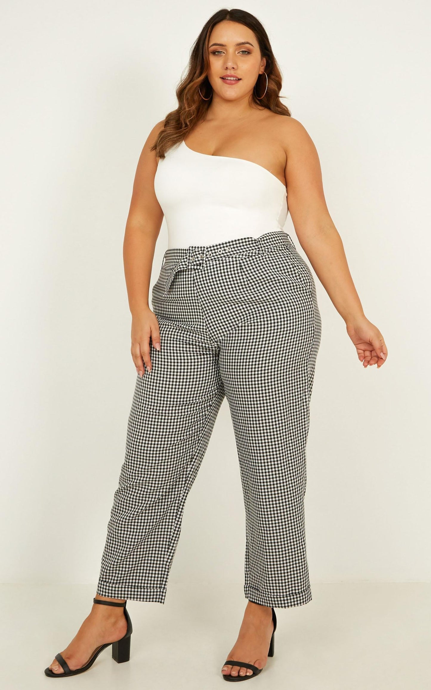 Eyes On The Road Pants In Black Gingham