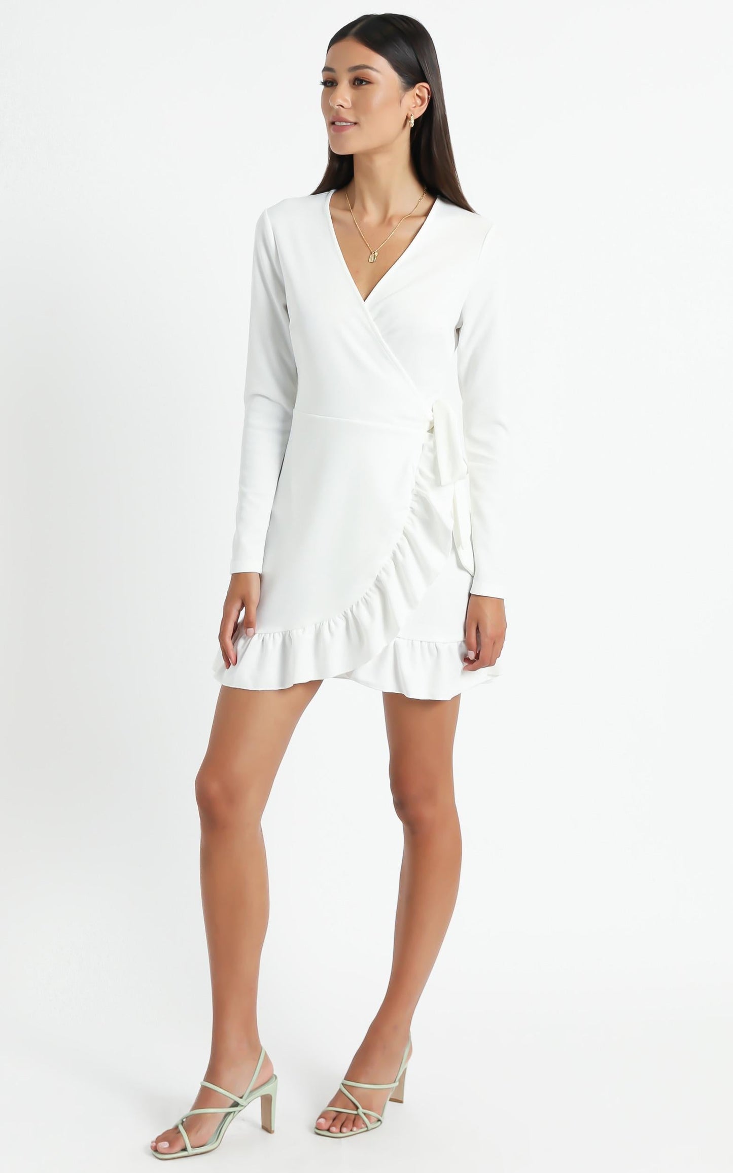 Eyes Talk Dress in White