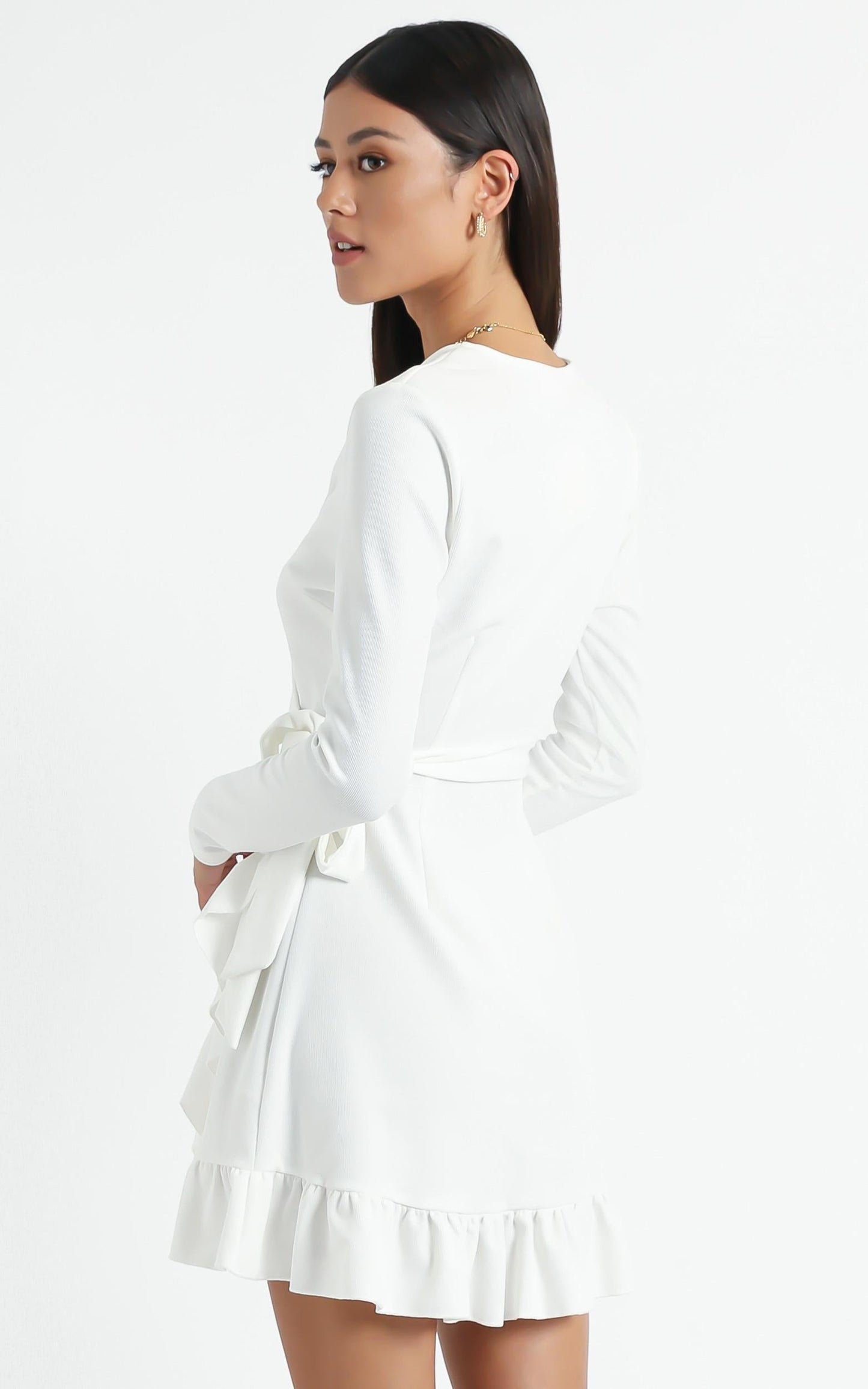 Eyes Talk Dress in White