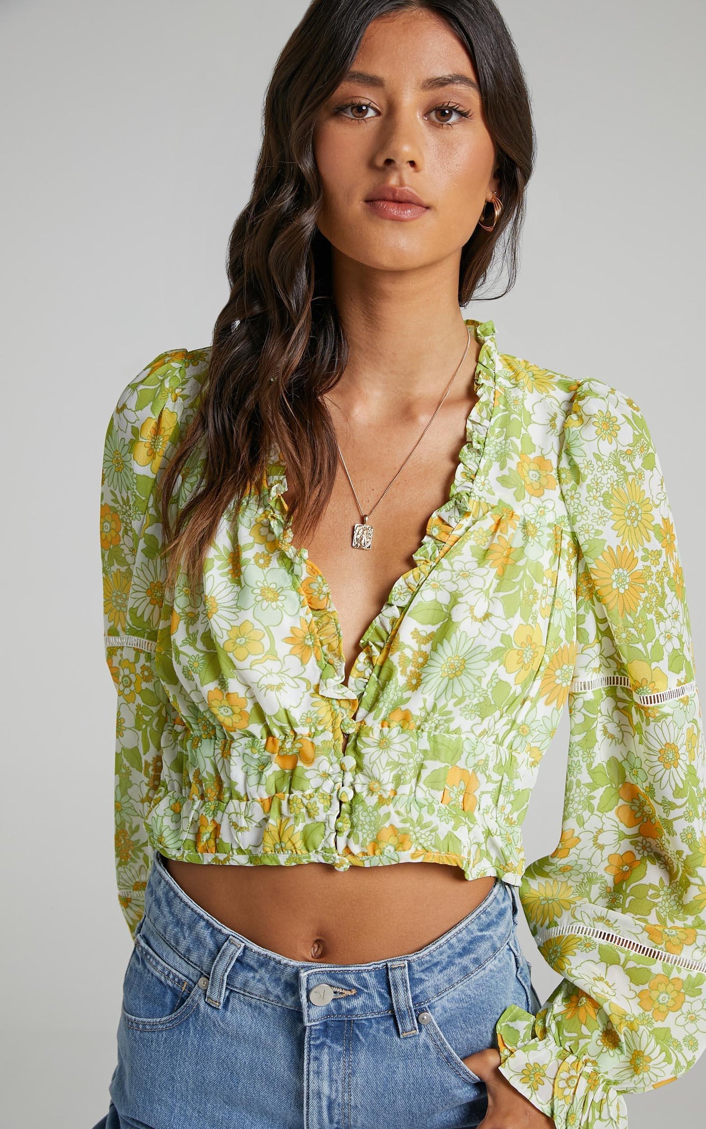 Eze Top in Harmony Floral Chiffon