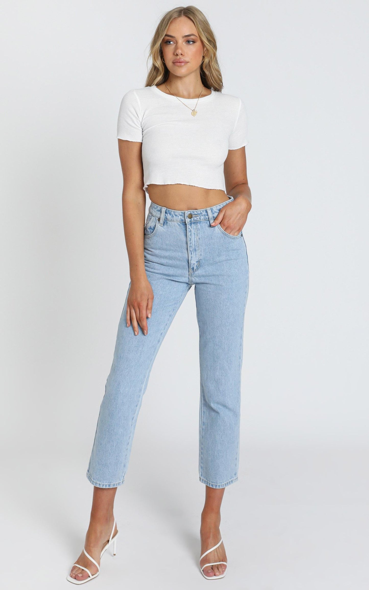 Ezra Textured T-Shirt in White