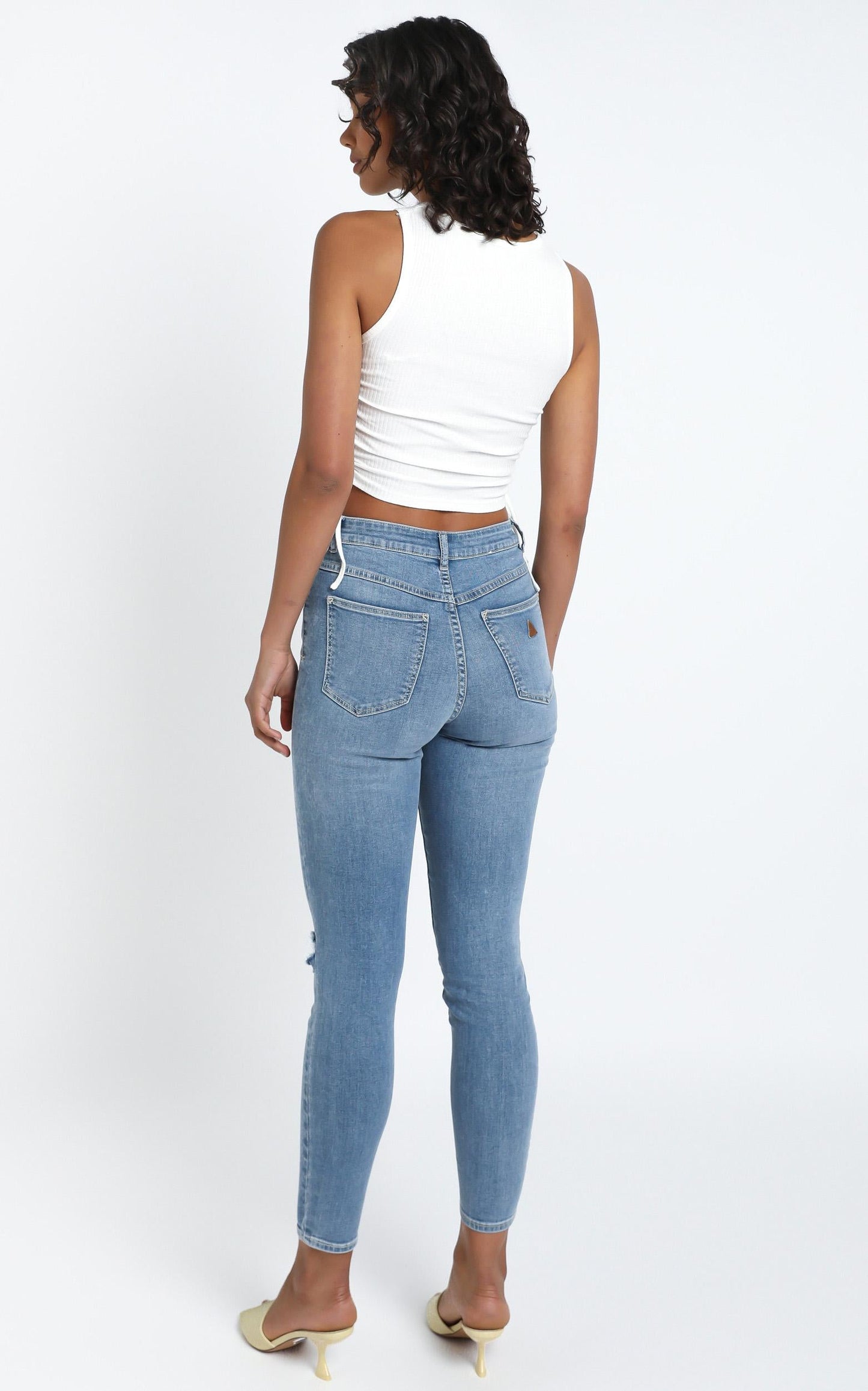 Abrand - A High Skinny Ankle Basher Jean in Breakthru