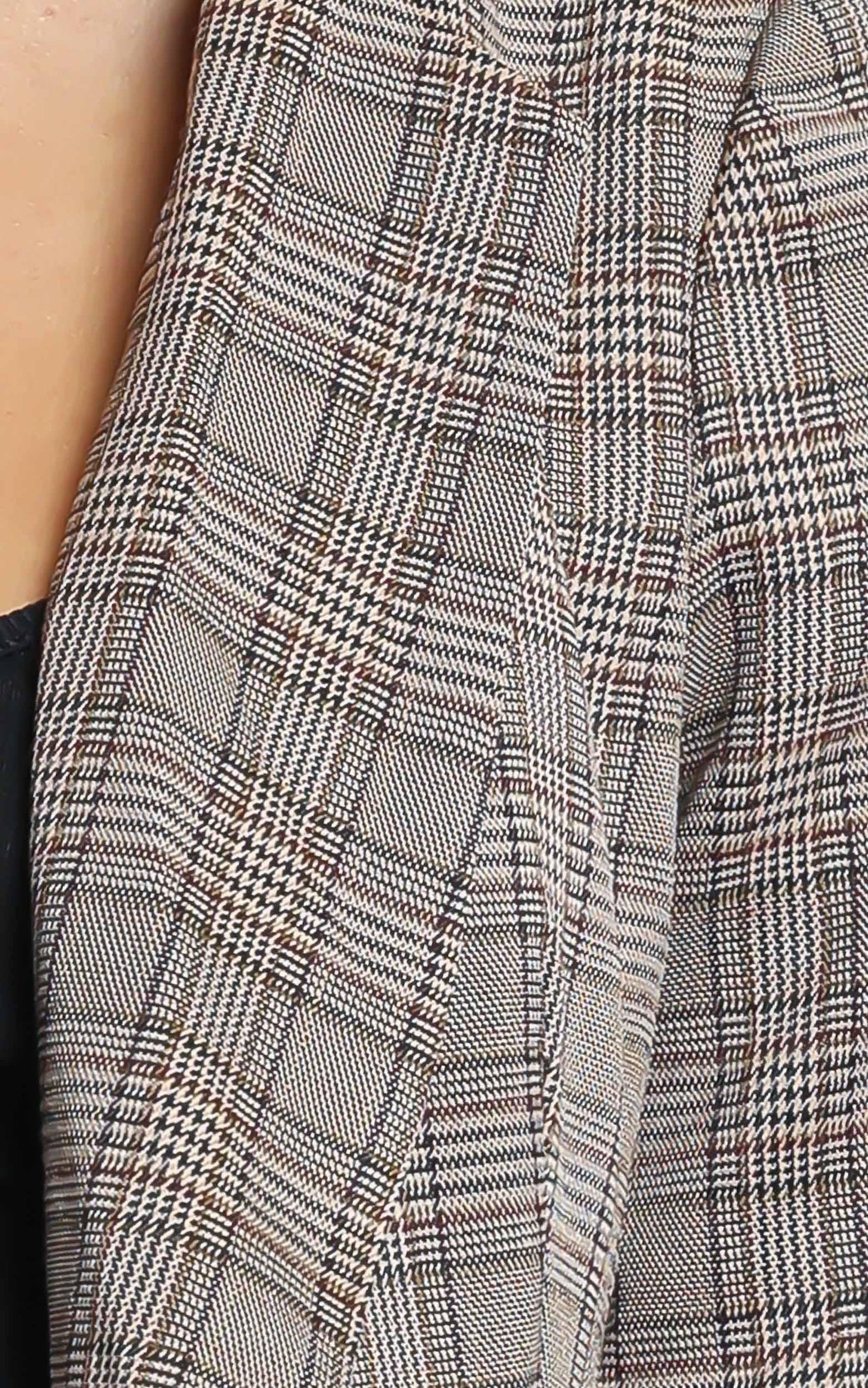 Sort It Out Blazer - Double Breasted Blazer in Brown Check