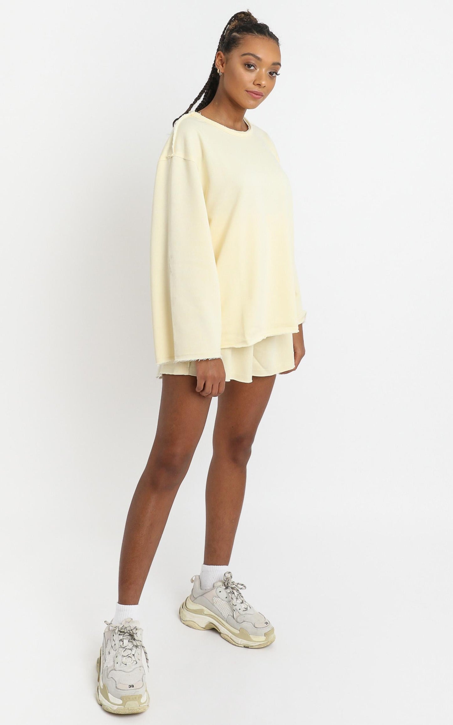 Fable Shorts in Pastel Yellow