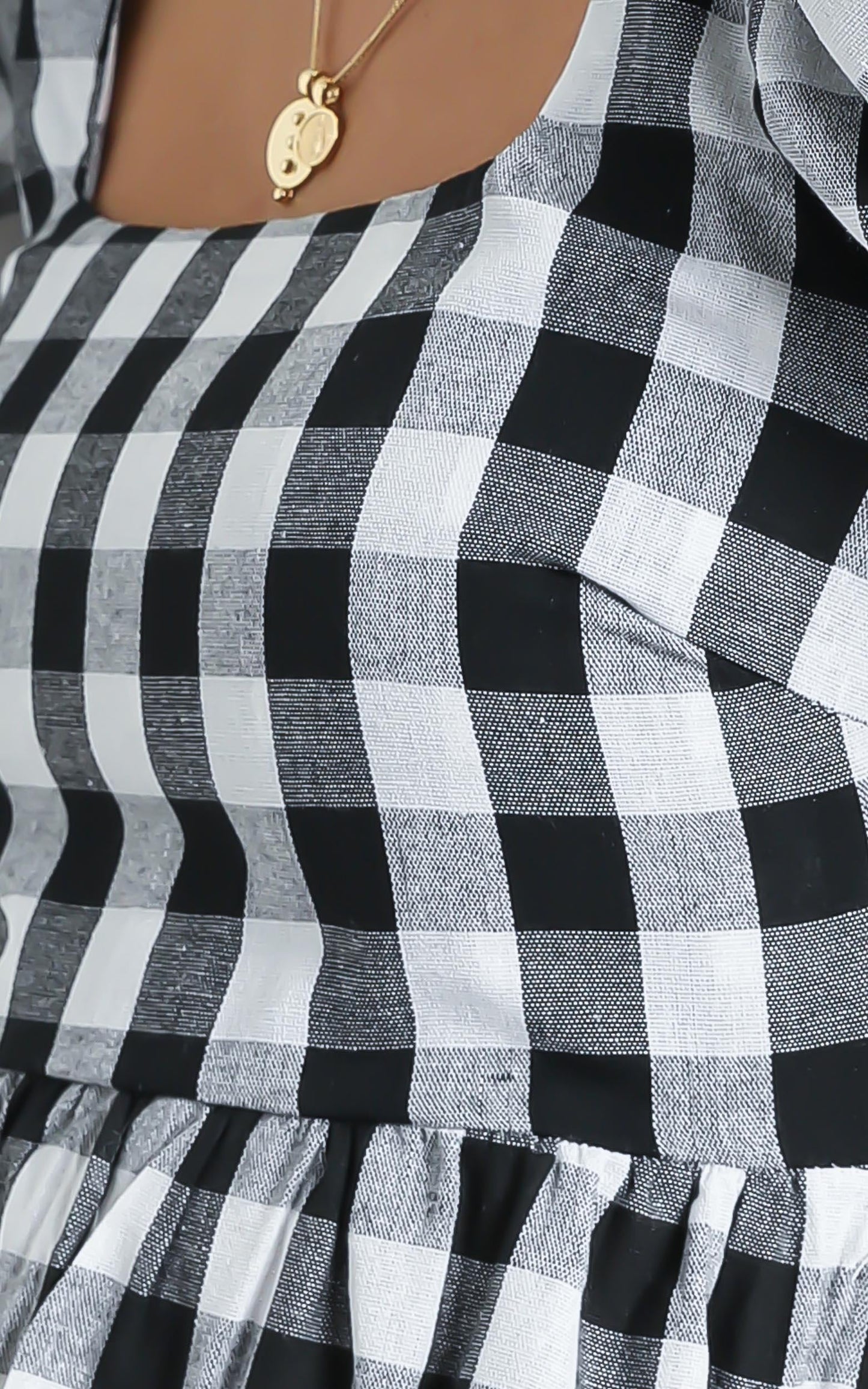 Bennie Dress in Black Gingham