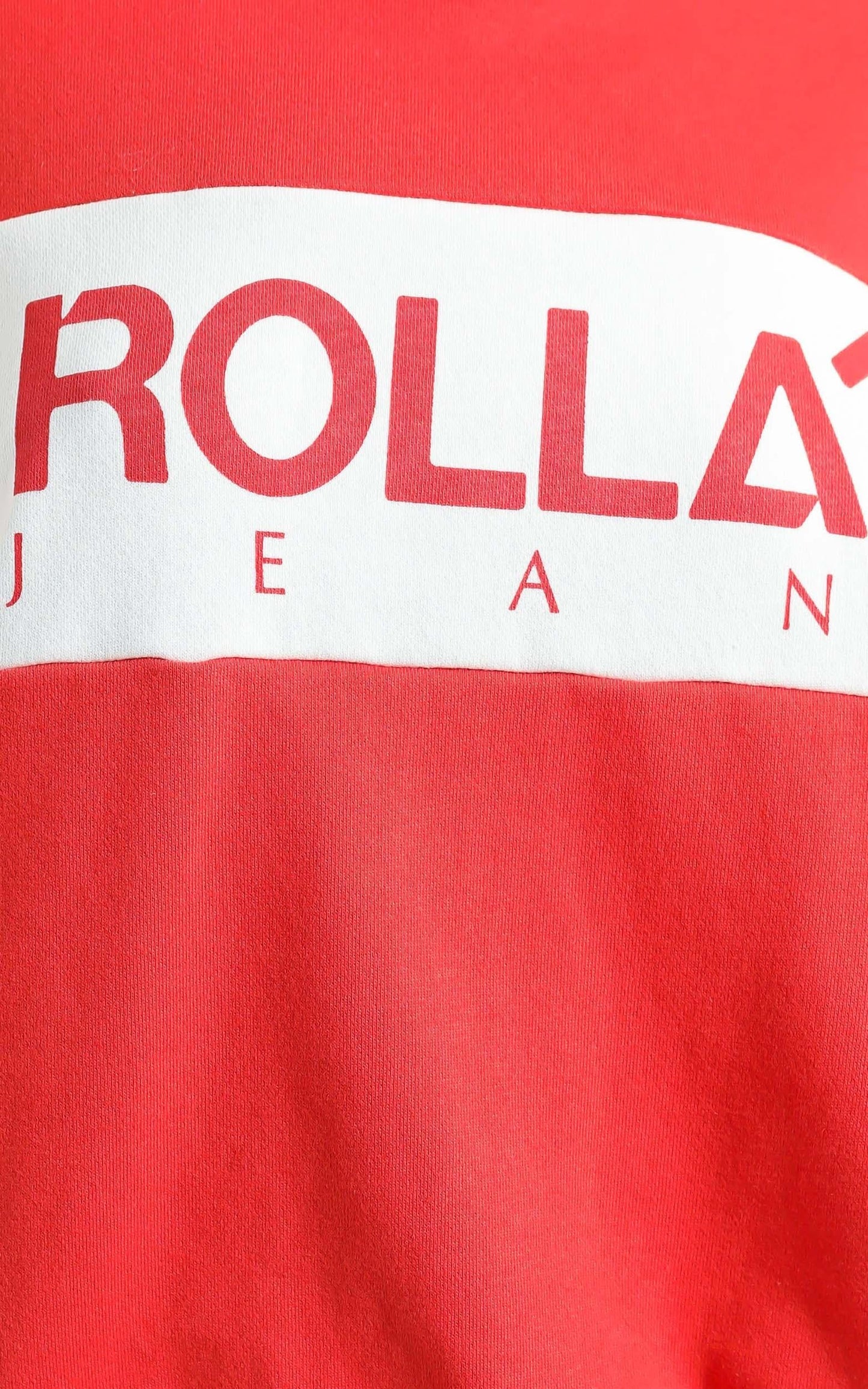 Rollas - Logo Split Sweater in Faded Red