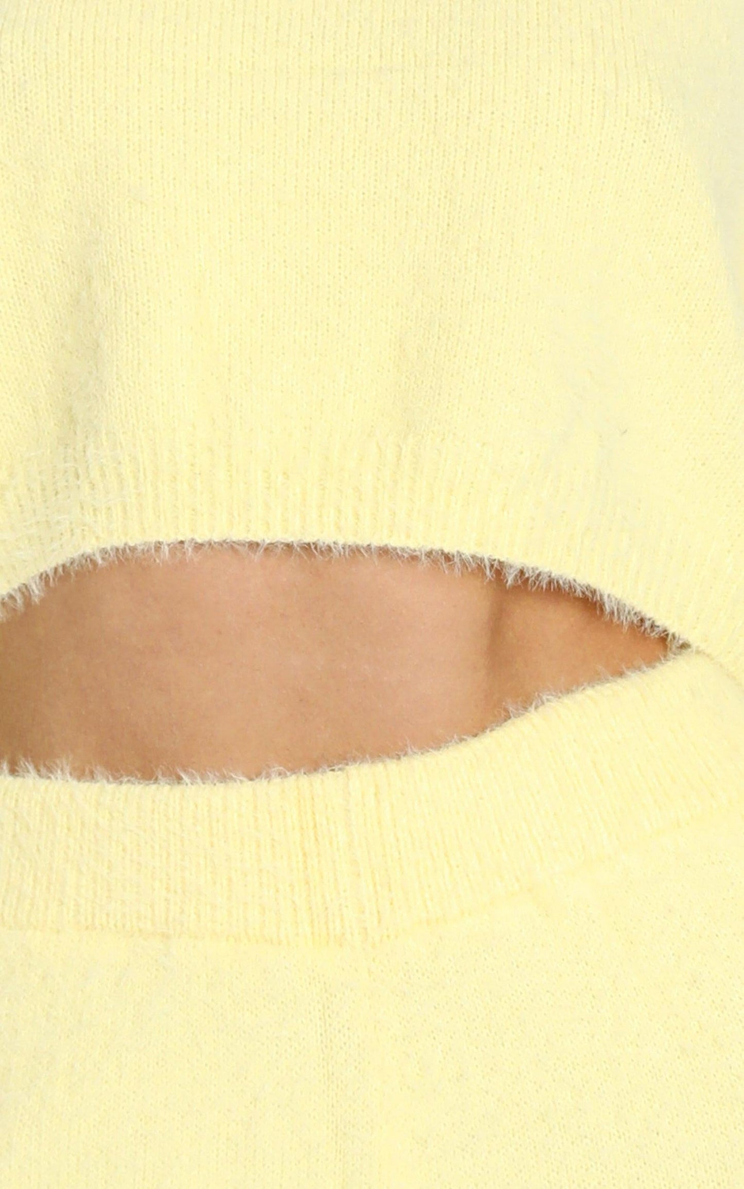Loretta Fluffy Knit Two Piece Set in Yellow