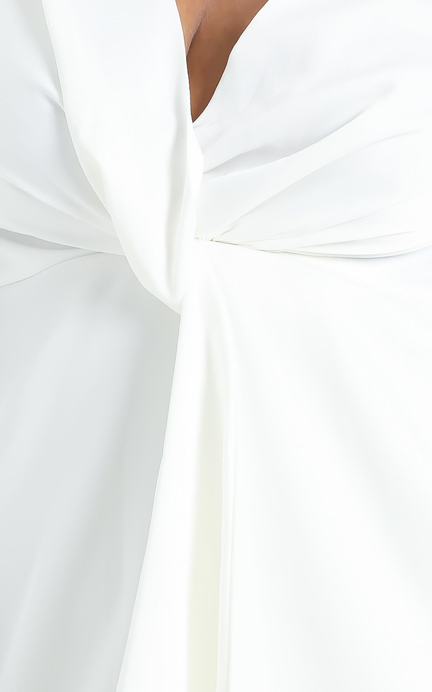 Stop Thinking About It Dress in White