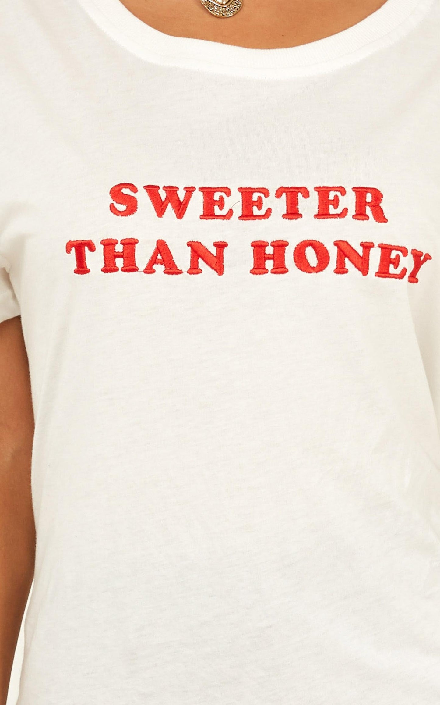 Sweeter Than Honey Tee In White