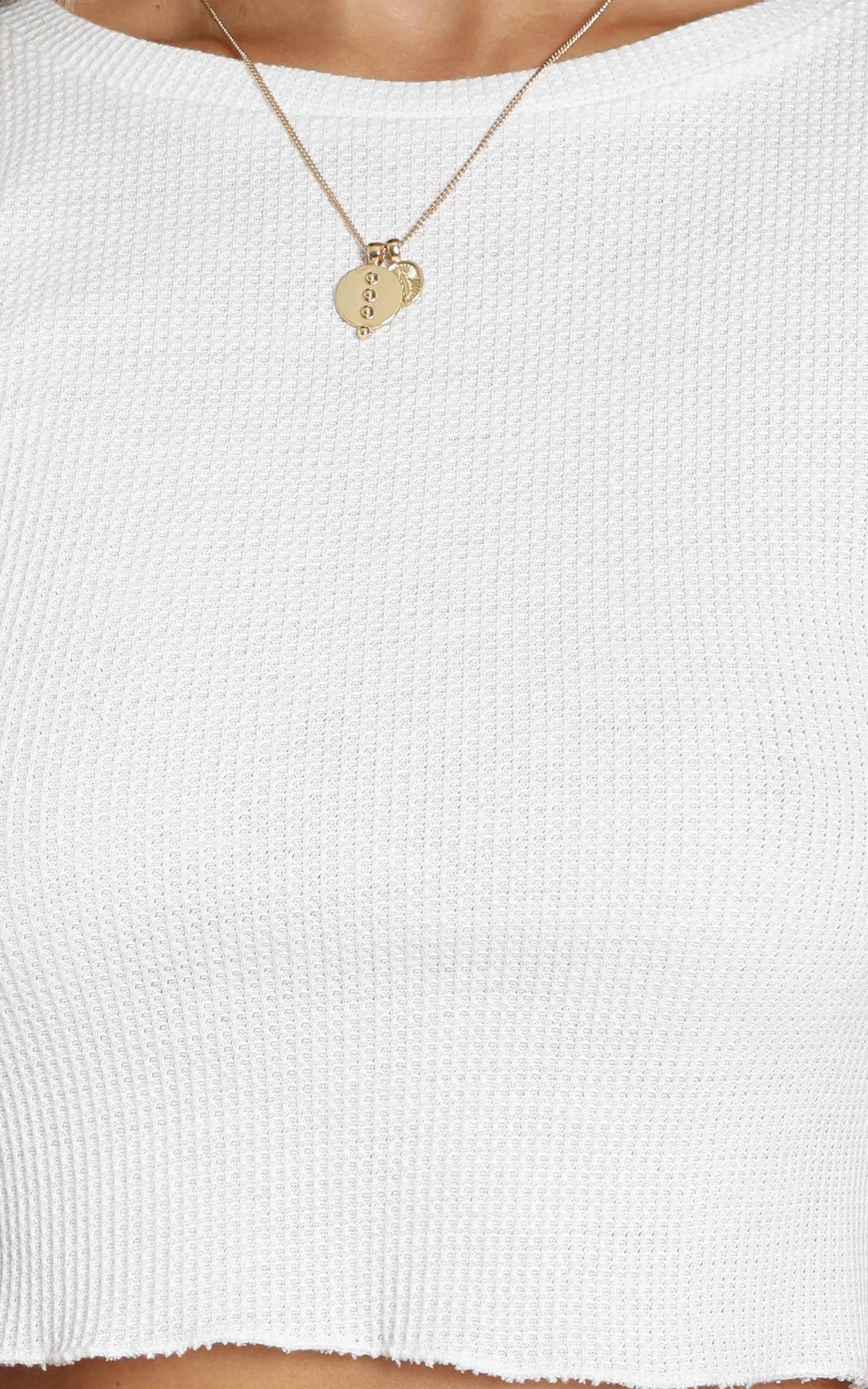 Ezra Textured T-Shirt in White