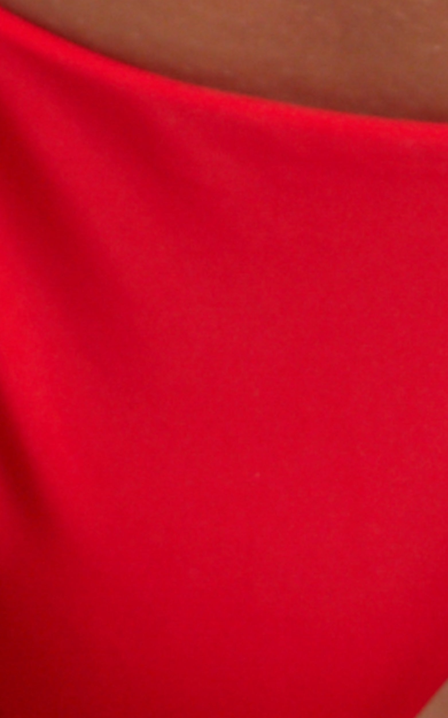 Brenna Recycled Nylon Tie Side Bikini Bottom in Red