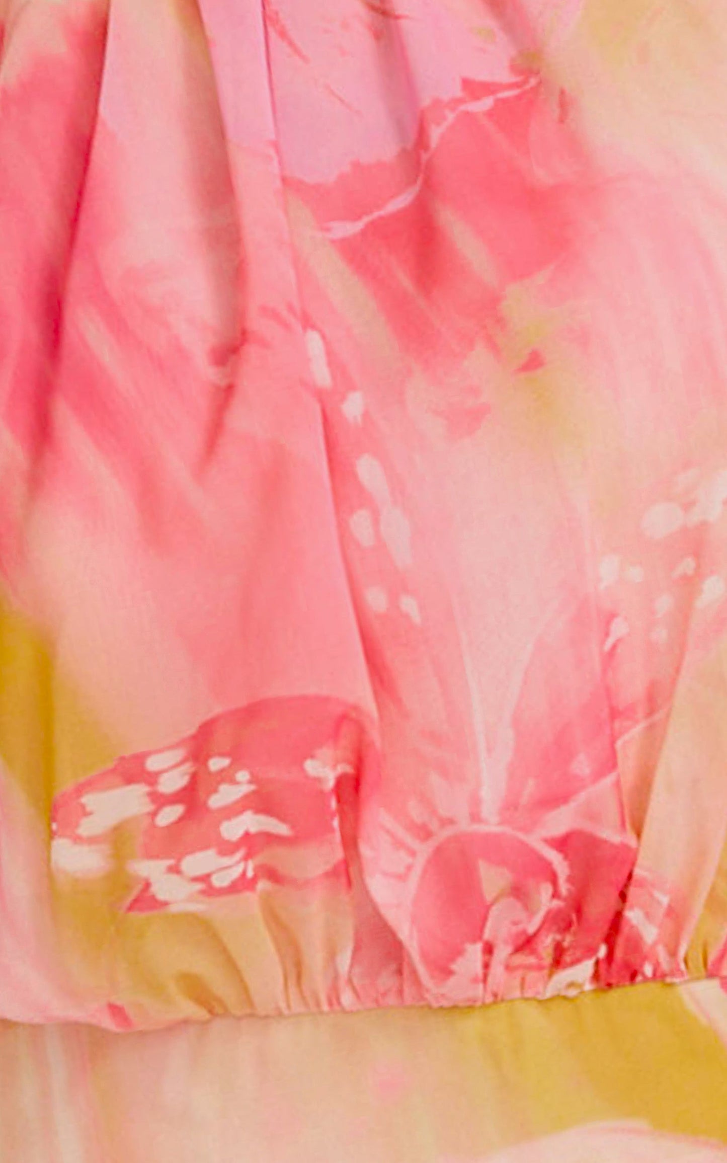 Nova Top - High Neck Georgette Top in Hot House Orchid Print