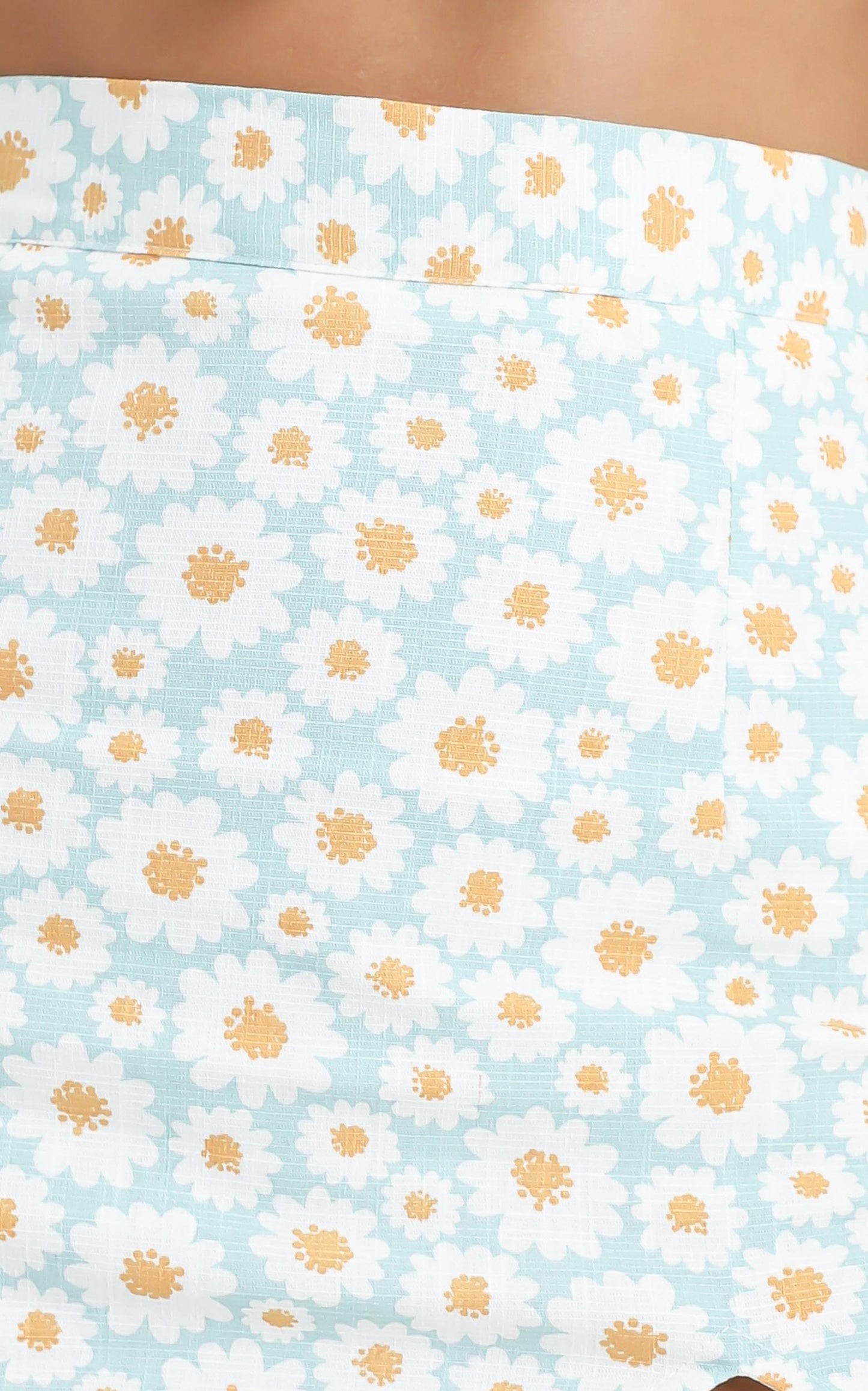 Carry Your Smile Mini Skirt in Mint Floral