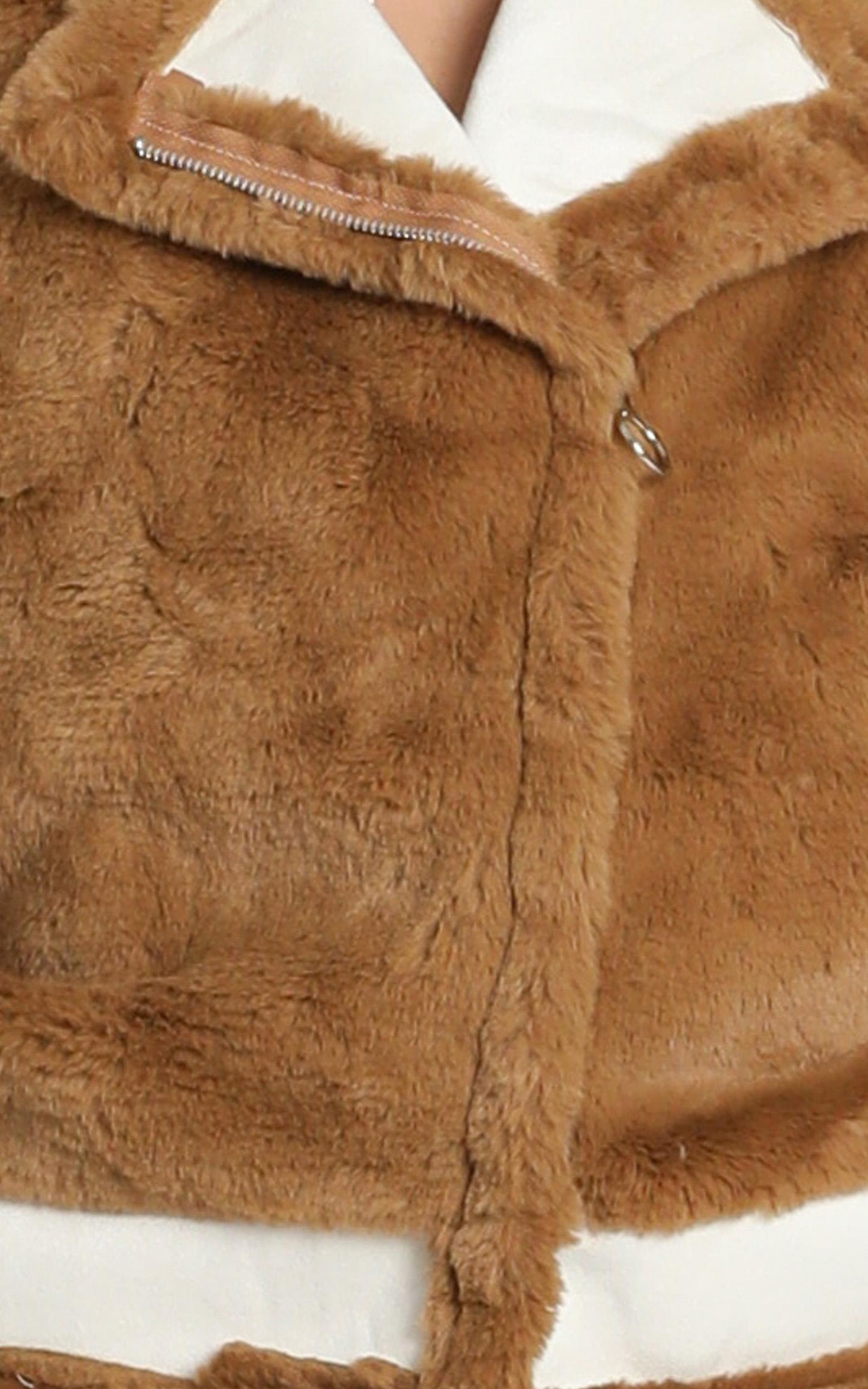 Layering Love Faux Fur Panel Jacket in Tan