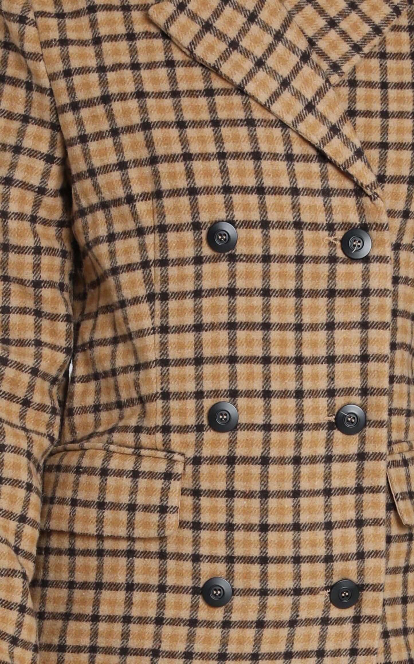 Heroic Moment Coat In Beige Check