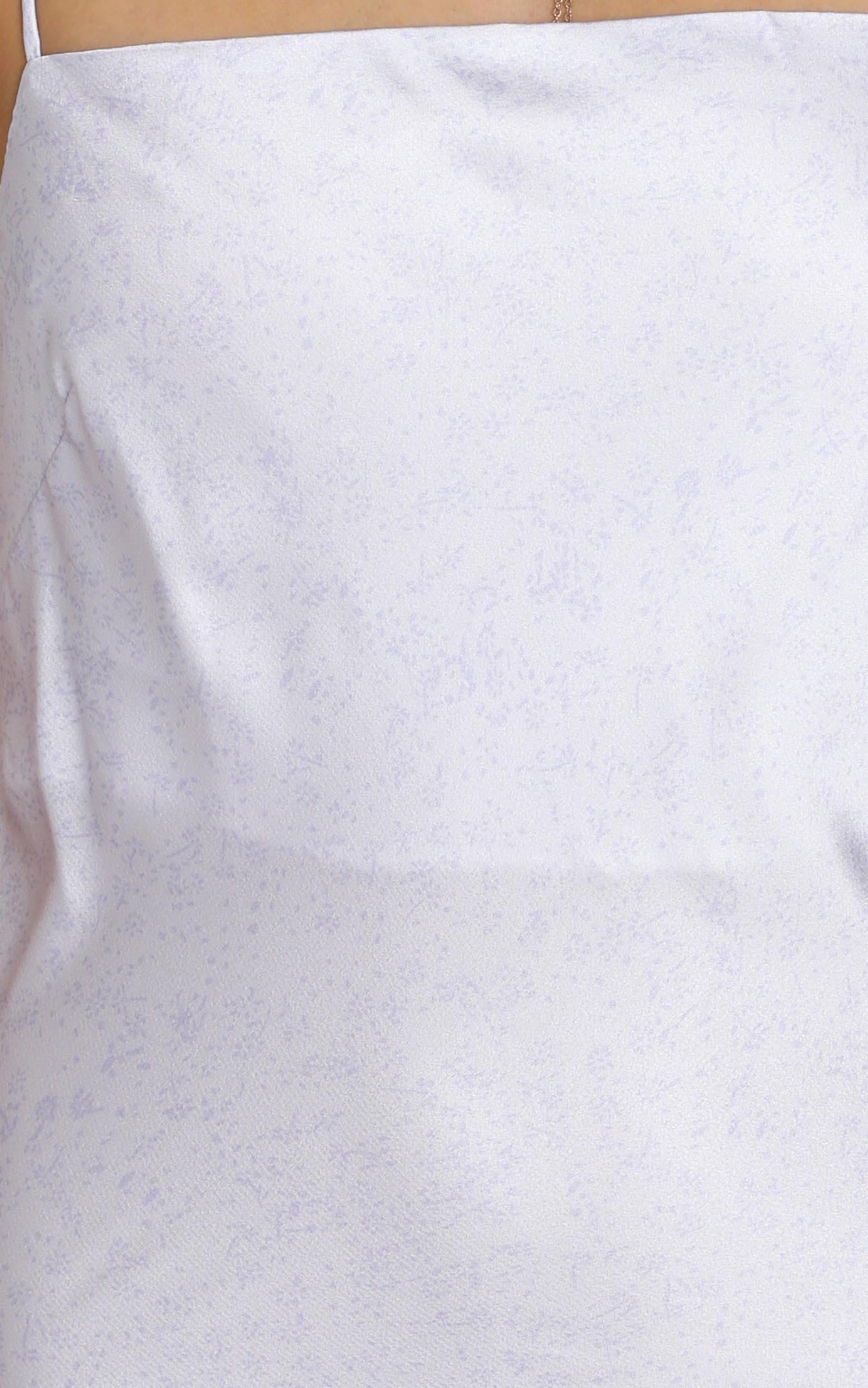 Regina Satin Slip Dress In Lilac Micro Floral