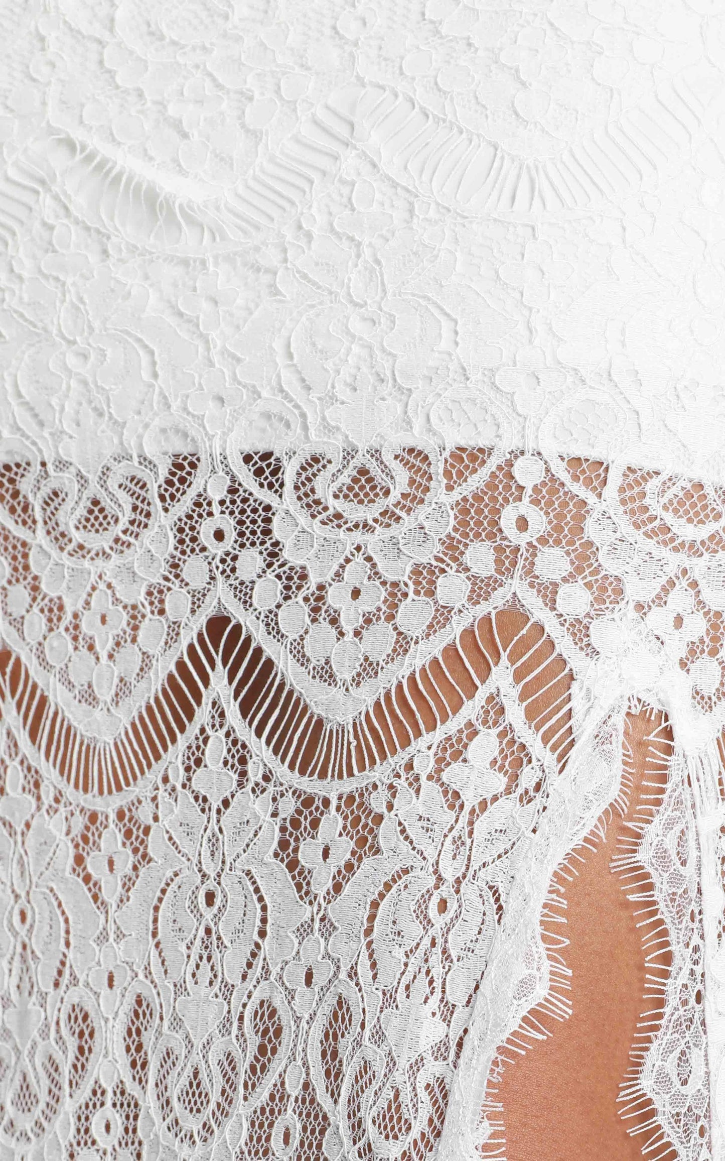 Fall In Deep Gown In Ivory Lace