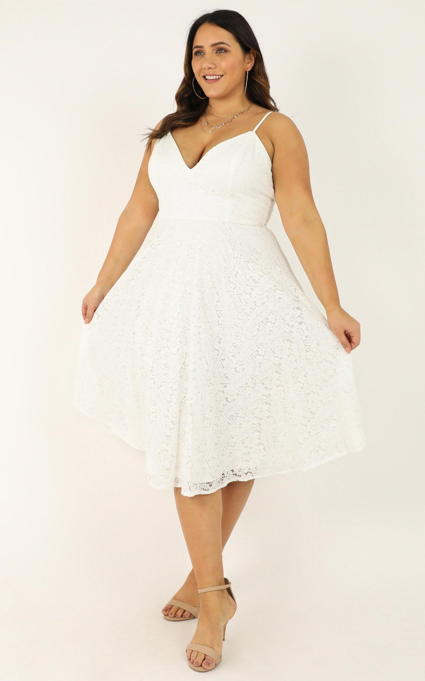 Far Beyond Dress in White Lace