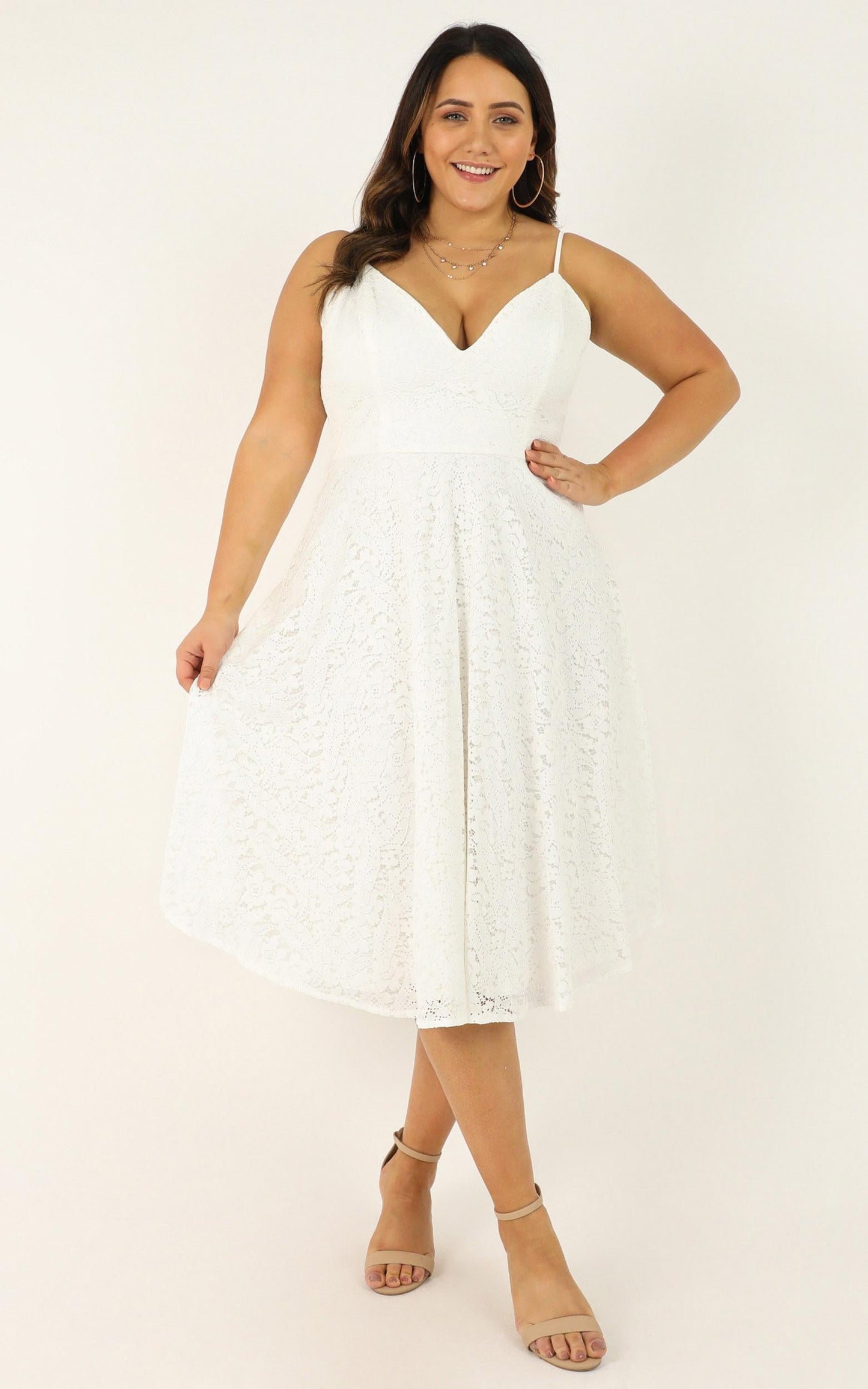 Far Beyond Dress in White Lace