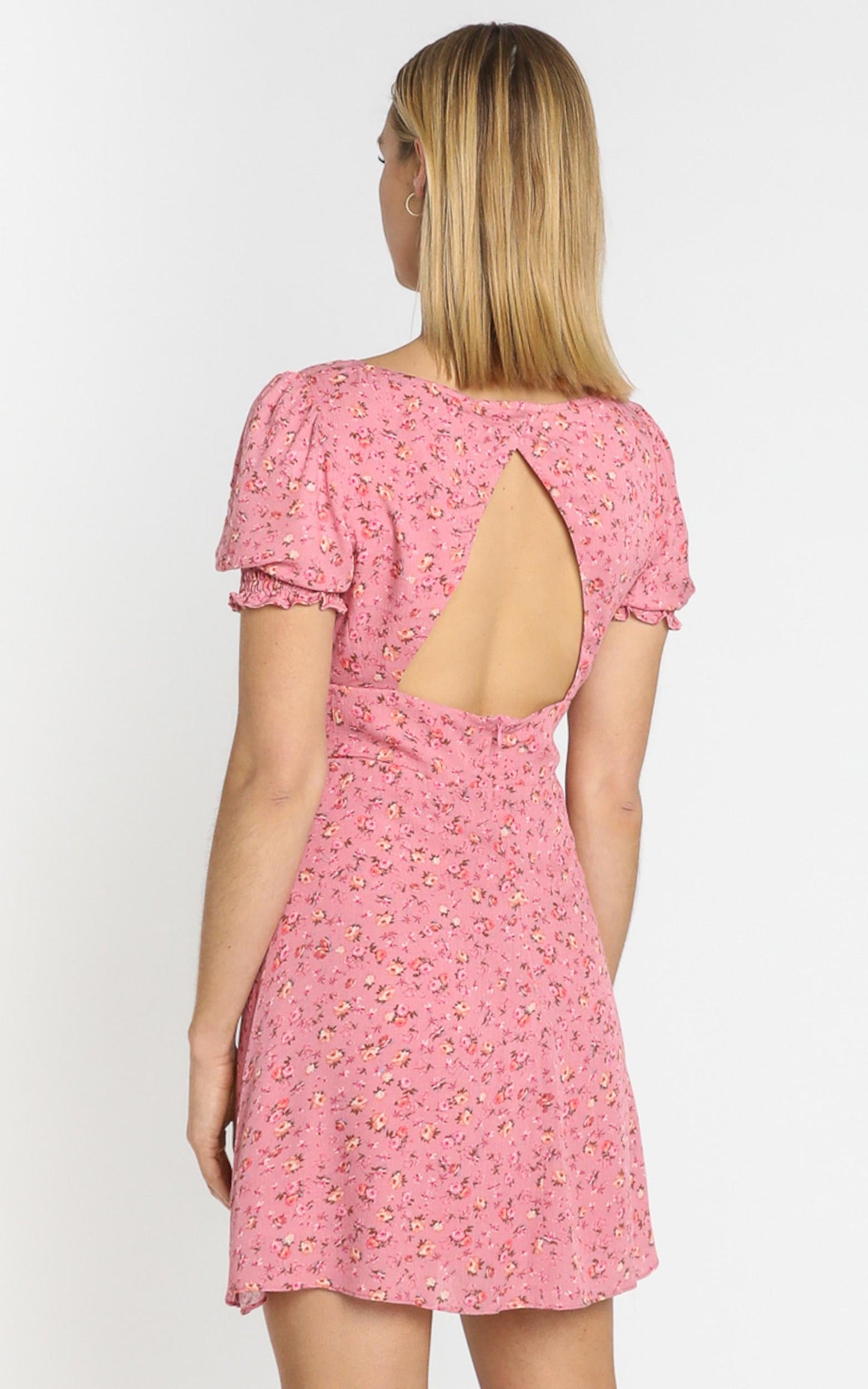 Feodora Dress in Pink Floral