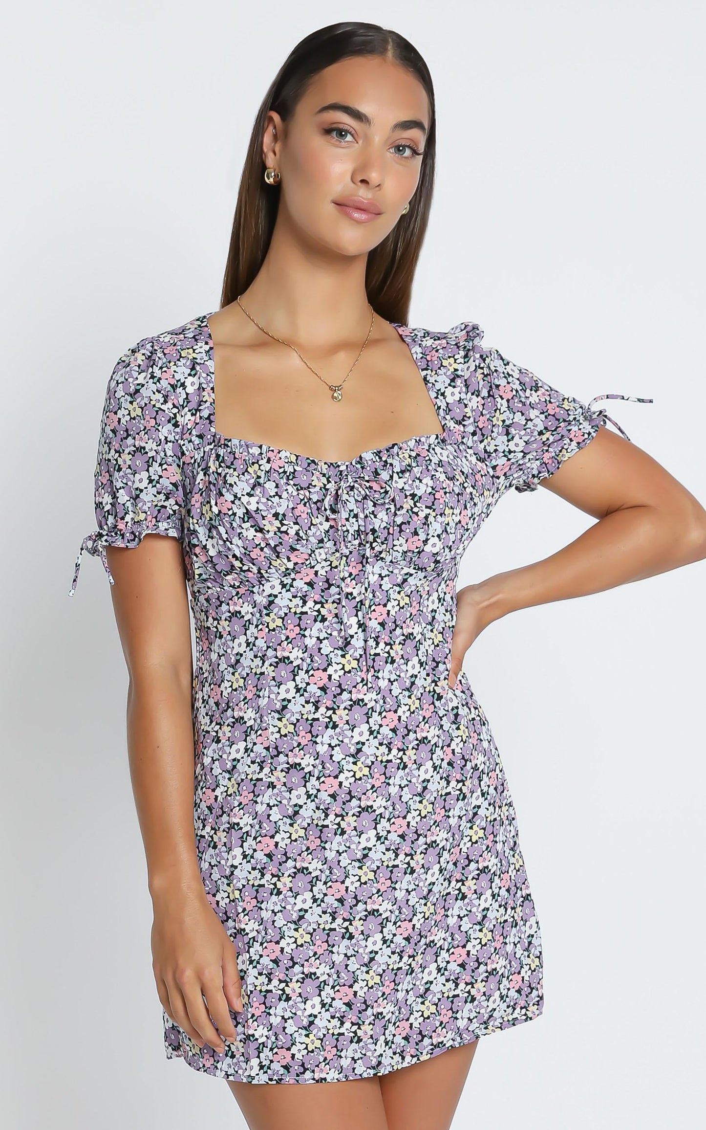 Felicity Dress in Purple Floral