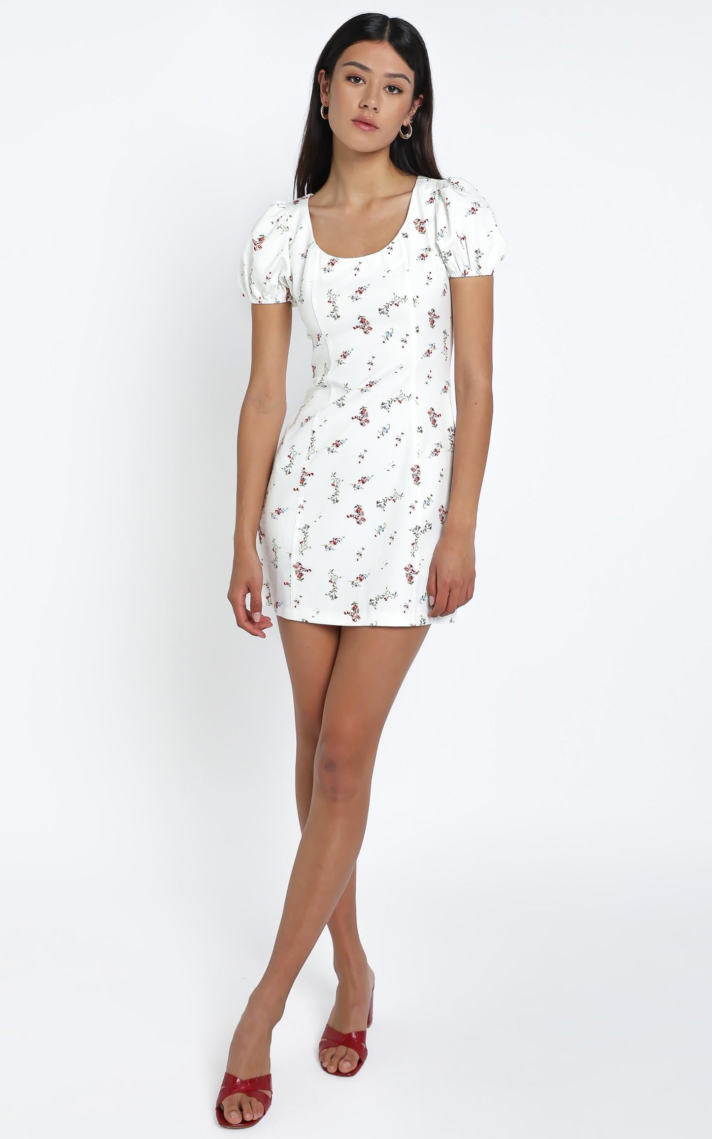 Felix Dress in White Floral