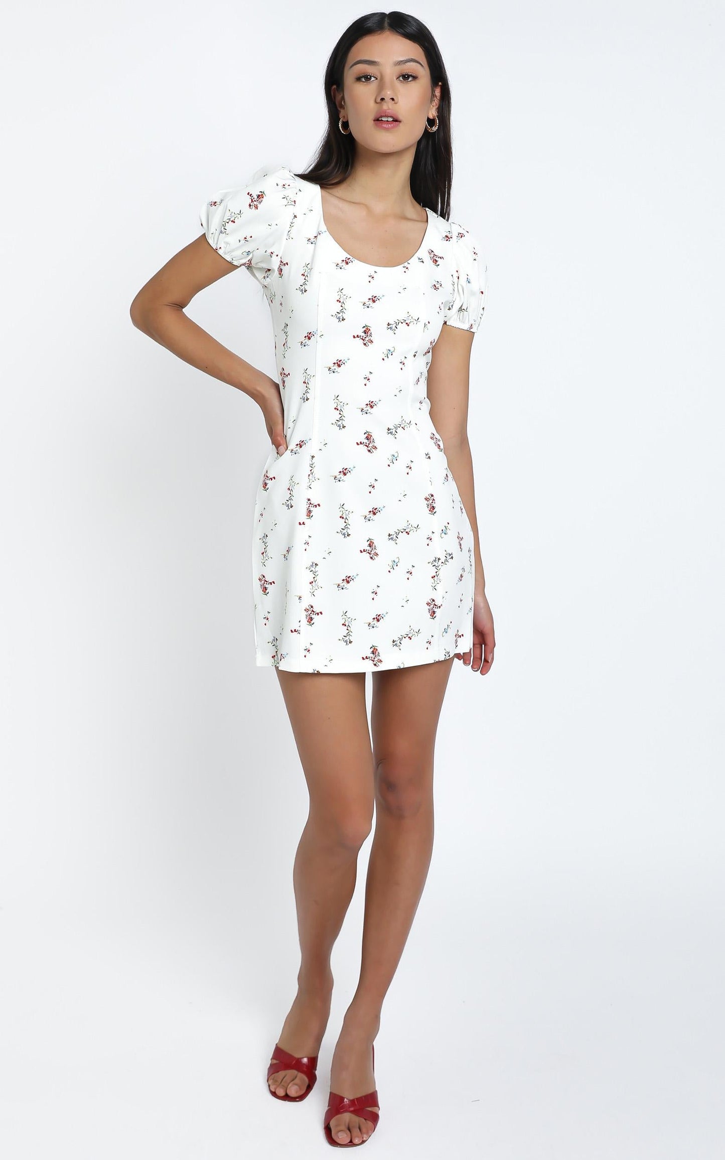 Felix Dress in White Floral