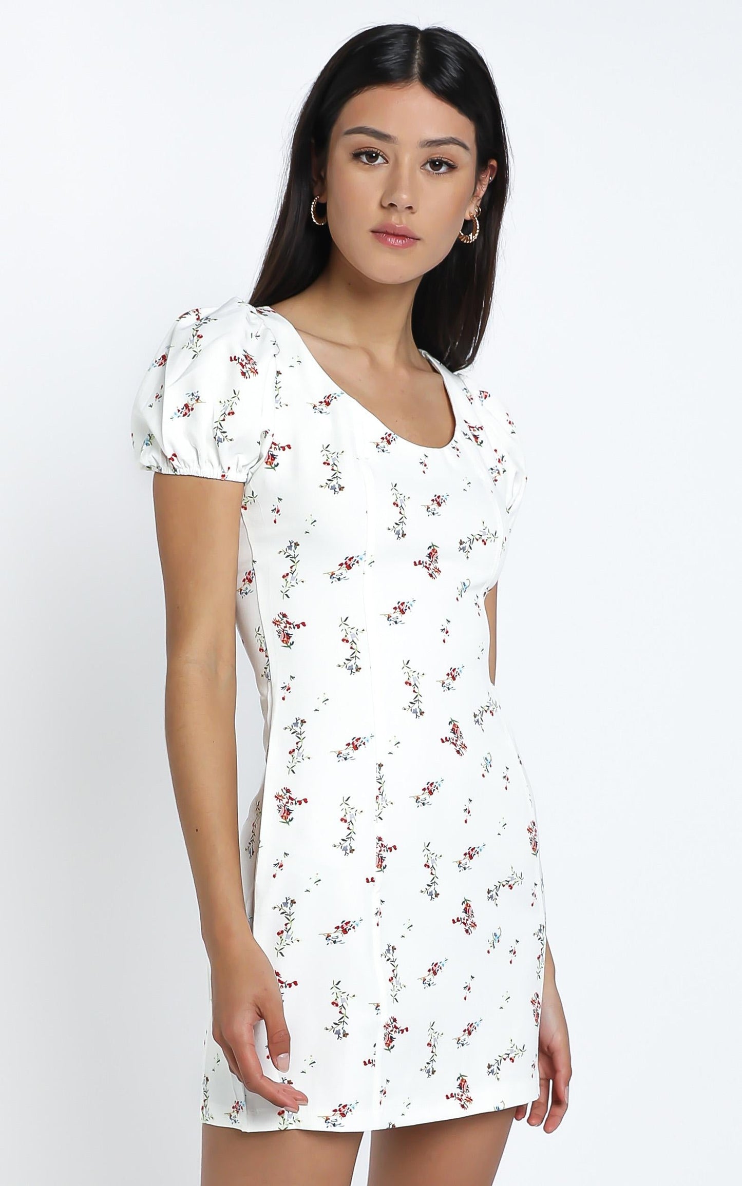 Felix Dress in White Floral
