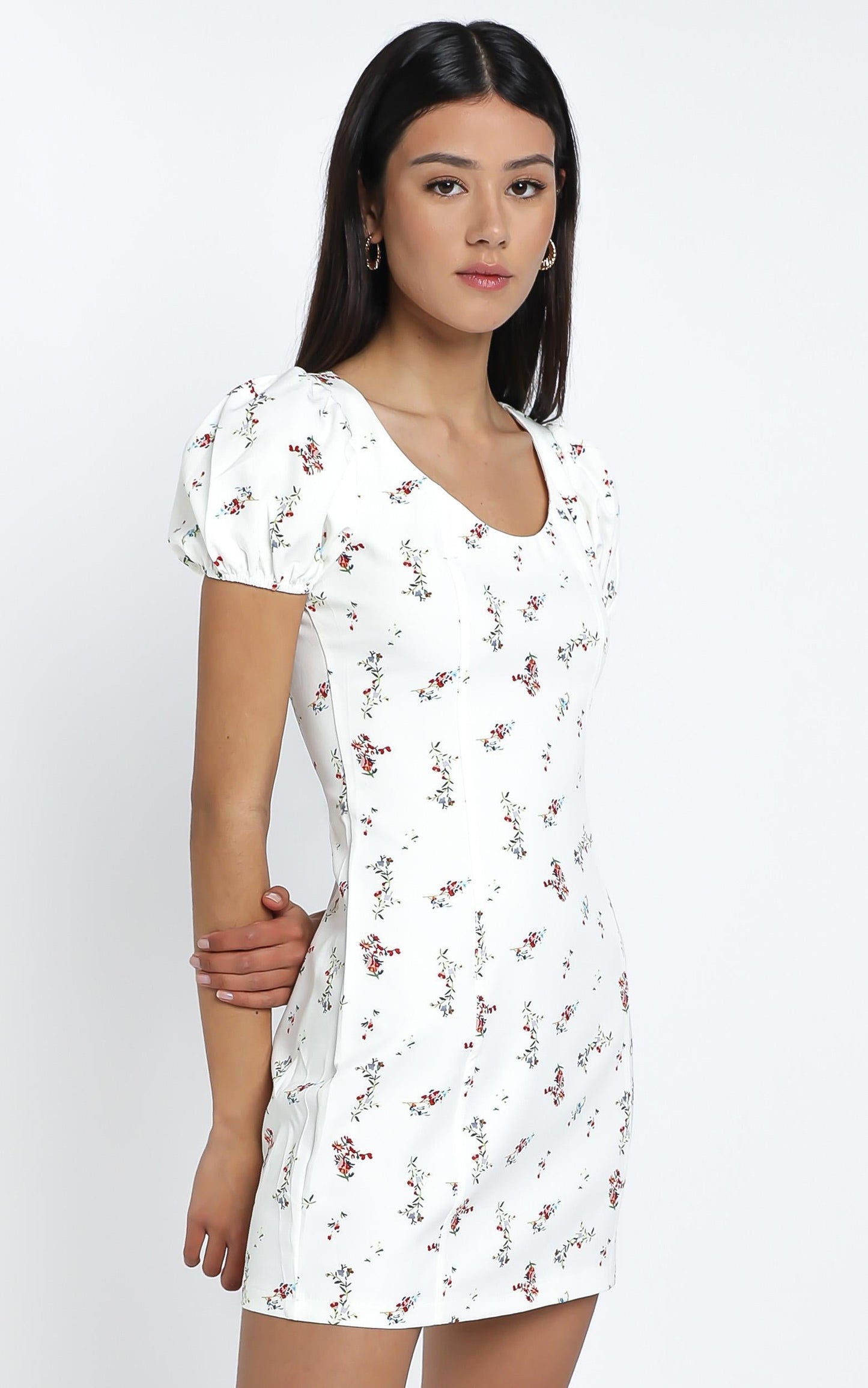 Felix Dress in White Floral