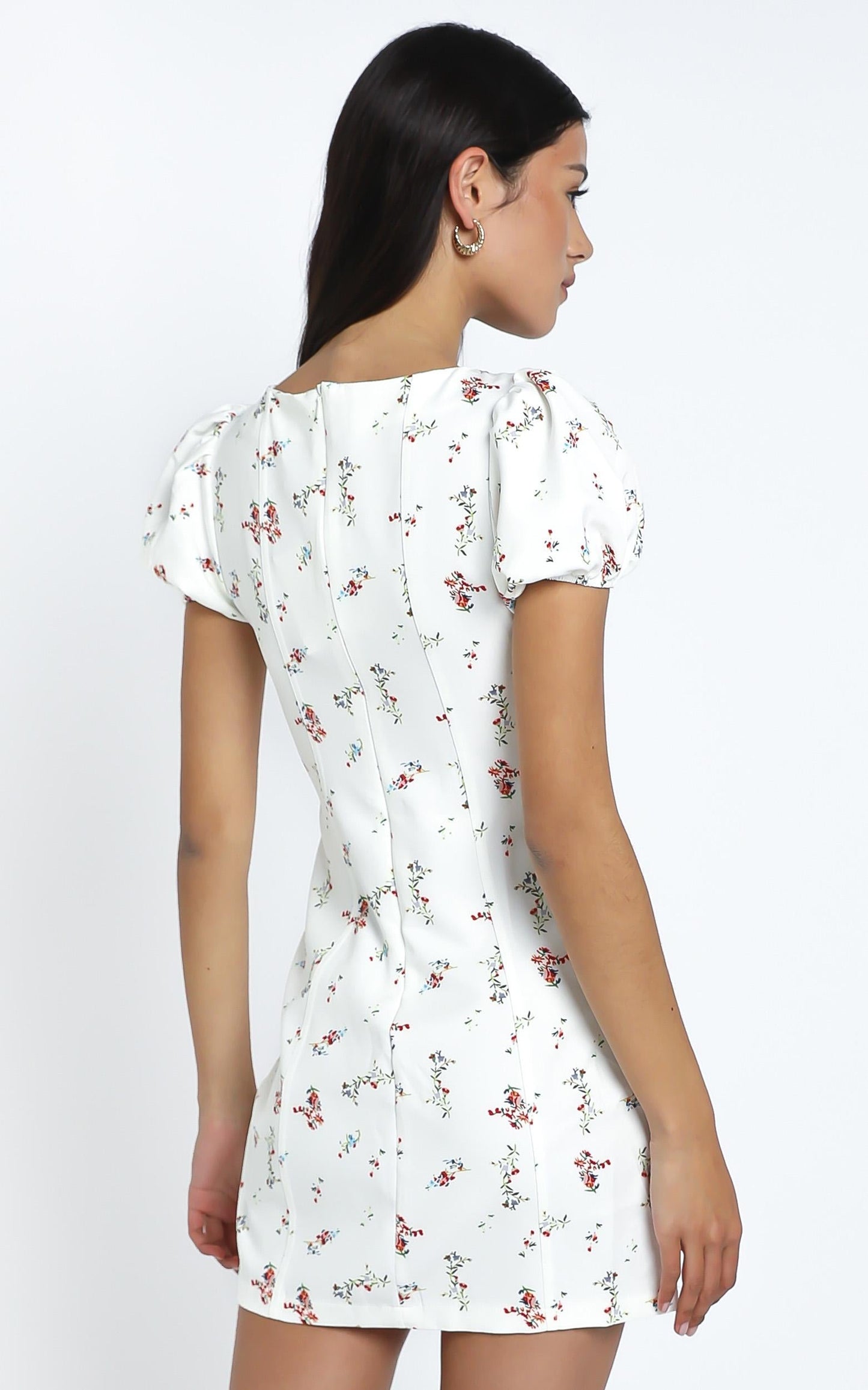 Felix Dress in White Floral