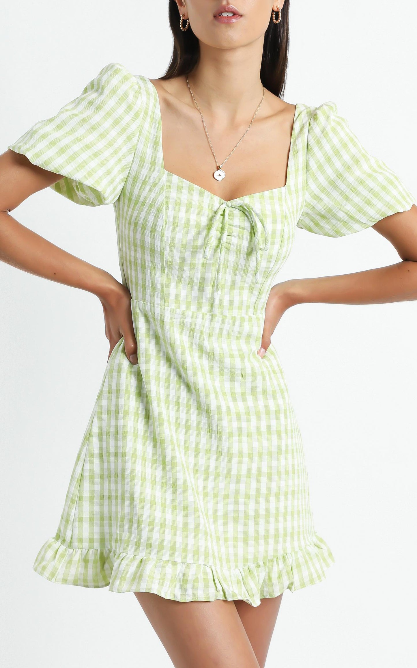 Fifi Dress in Green Check